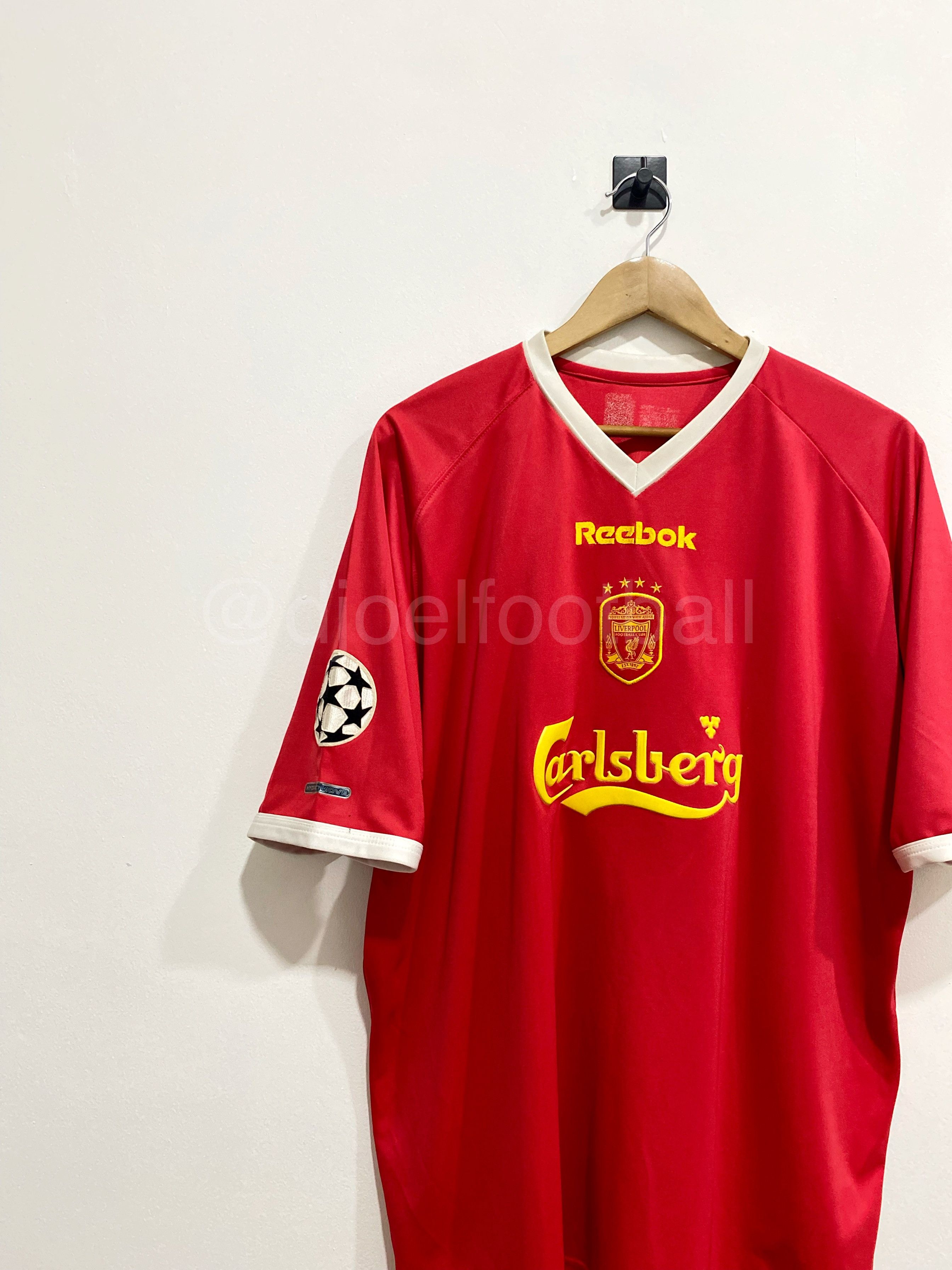 Reebok Liverpool FC 2001 Home UCL Michael OWEN #10 Ballon d'Or Size US XL / EU 56 / 4 - 6 Thumbnail