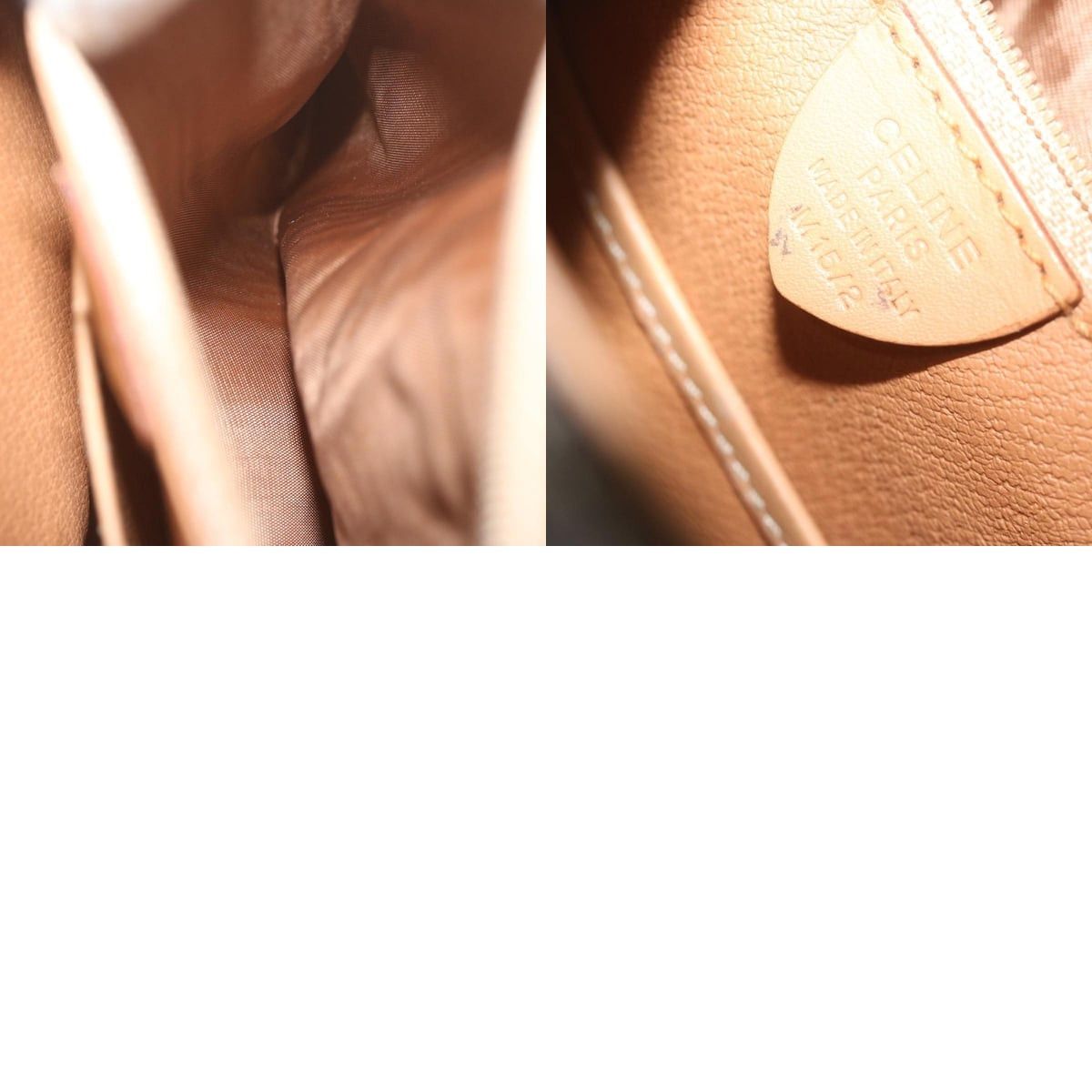 Celine CELINE Macadam Canvas Hand Bag Pvc Leather Brown Size ONE SIZE - 12 Thumbnail