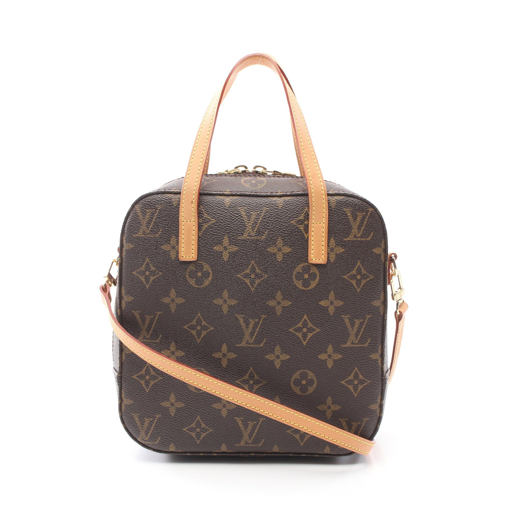 Louis Vuitton Louis Vuitton Spontini Monogram Handbag Leather Brown Size ONE SIZE - 1 Thumbnail