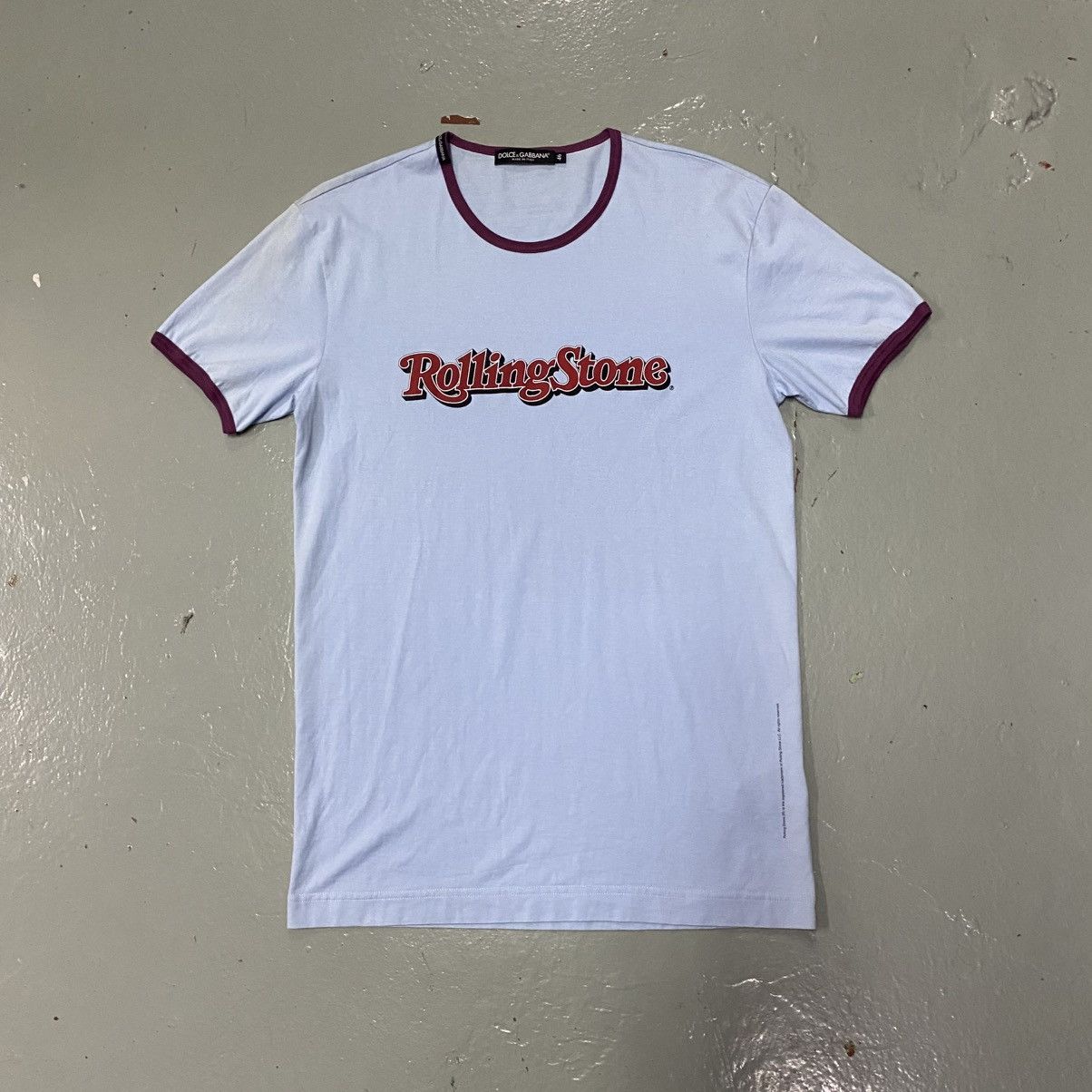 Band Tees × Dolce & Gabbana × The Rolling Stones Vintage Dolce Gabbana Rolling Stone Ringer Tee Very Rare Size US L / EU 52-54 / 3 - 2 Thumbnail