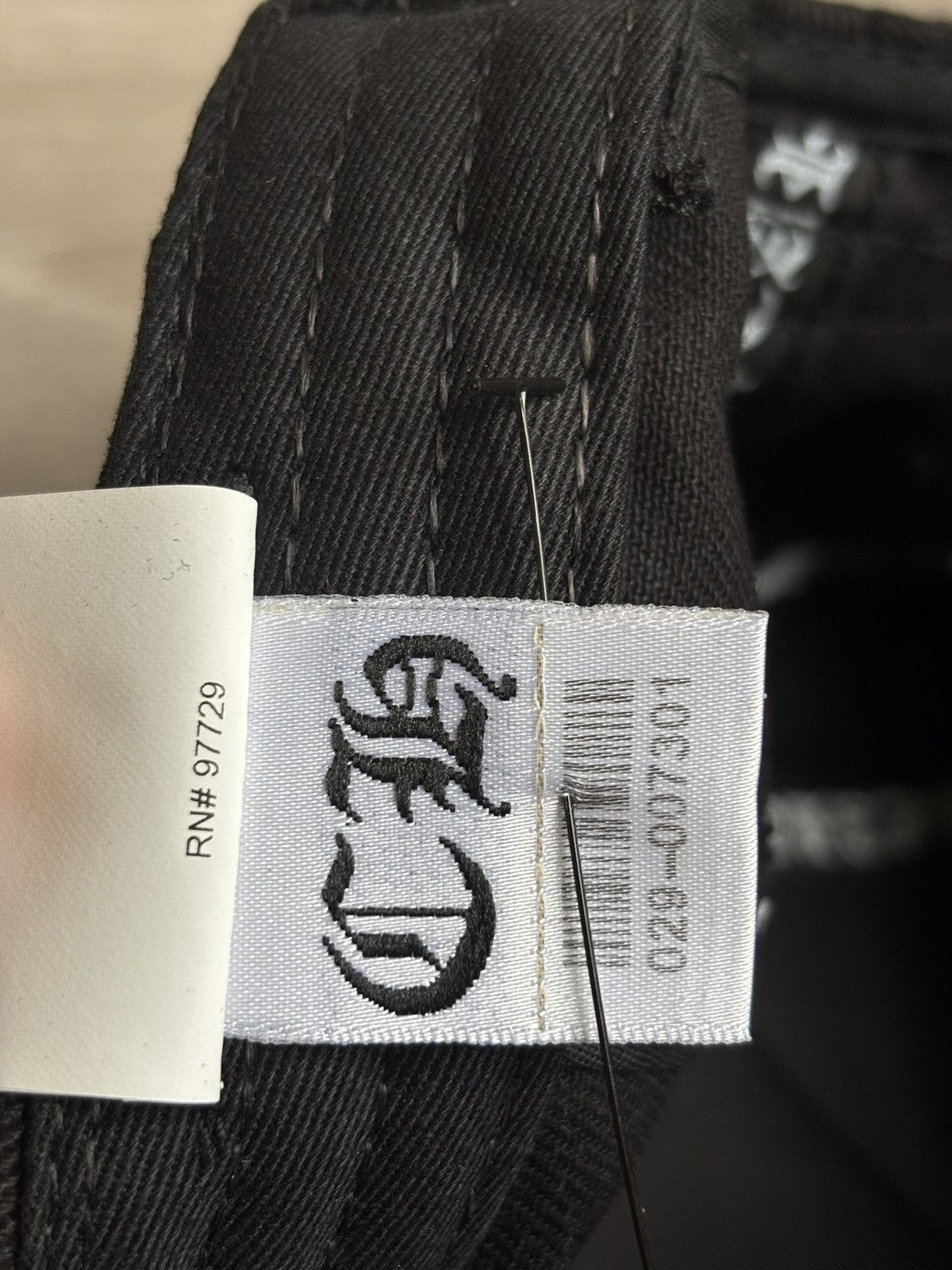 Chrome Hearts Chrome Hearts RS3 Black Denim Hat Size ONE SIZE - 10 Thumbnail