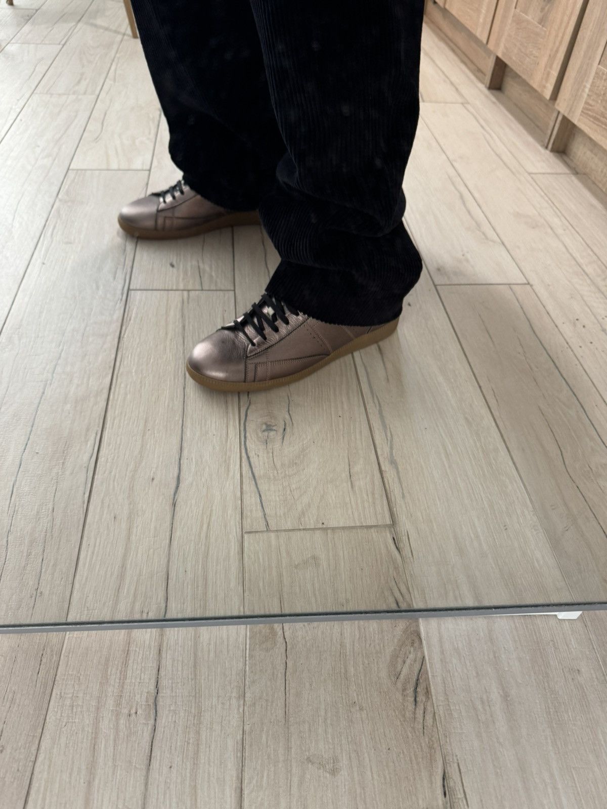 Maison Margiela Maison Margiela Foil Effect Brown High Top Sneakers Size US 11 / EU 44 - 8 Thumbnail