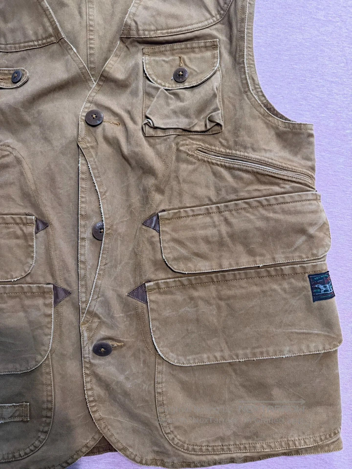 Polo Ralph Lauren Polo Old Blue Label Thick Canvas Washed Vest. Size US M / EU 48-50 / 2 - 3 Thumbnail