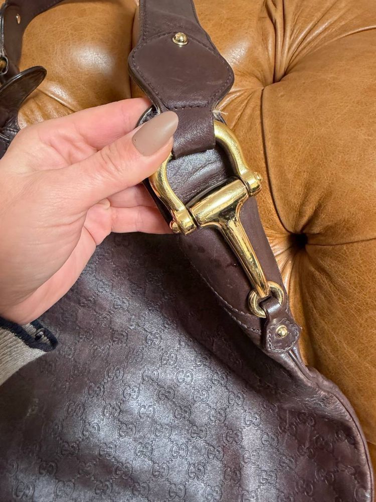 Gucci Gucci Leather Horsebit Monogram Hobo Bag Size ONE SIZE - 2 Thumbnail