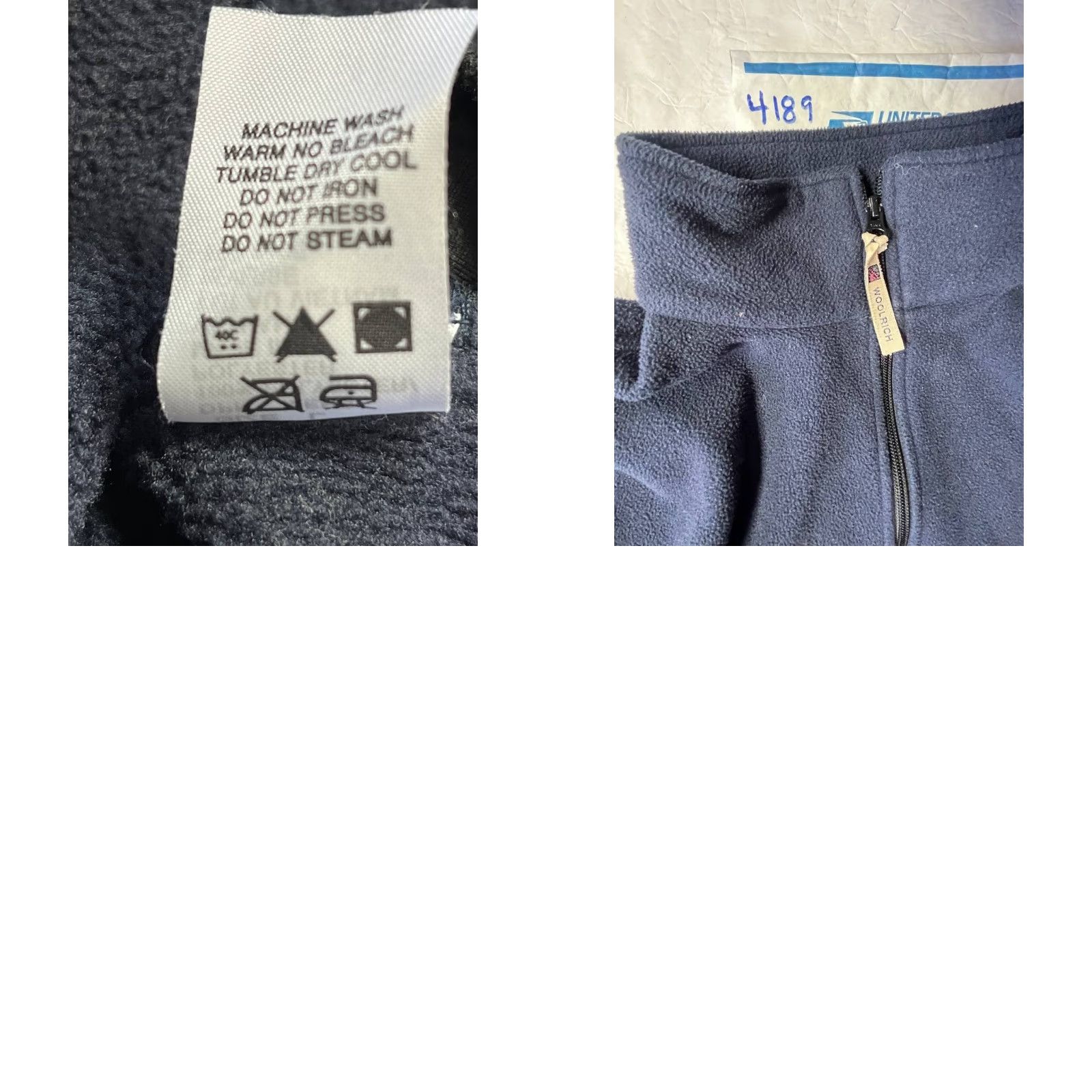 Vintage VINTAGE Woolrich Jacket Men L Blue Full Zip Fleece Collared Woolen Mills 90s USA Windbreaker Size US L / EU 52-54 / 3 - 8 Thumbnail