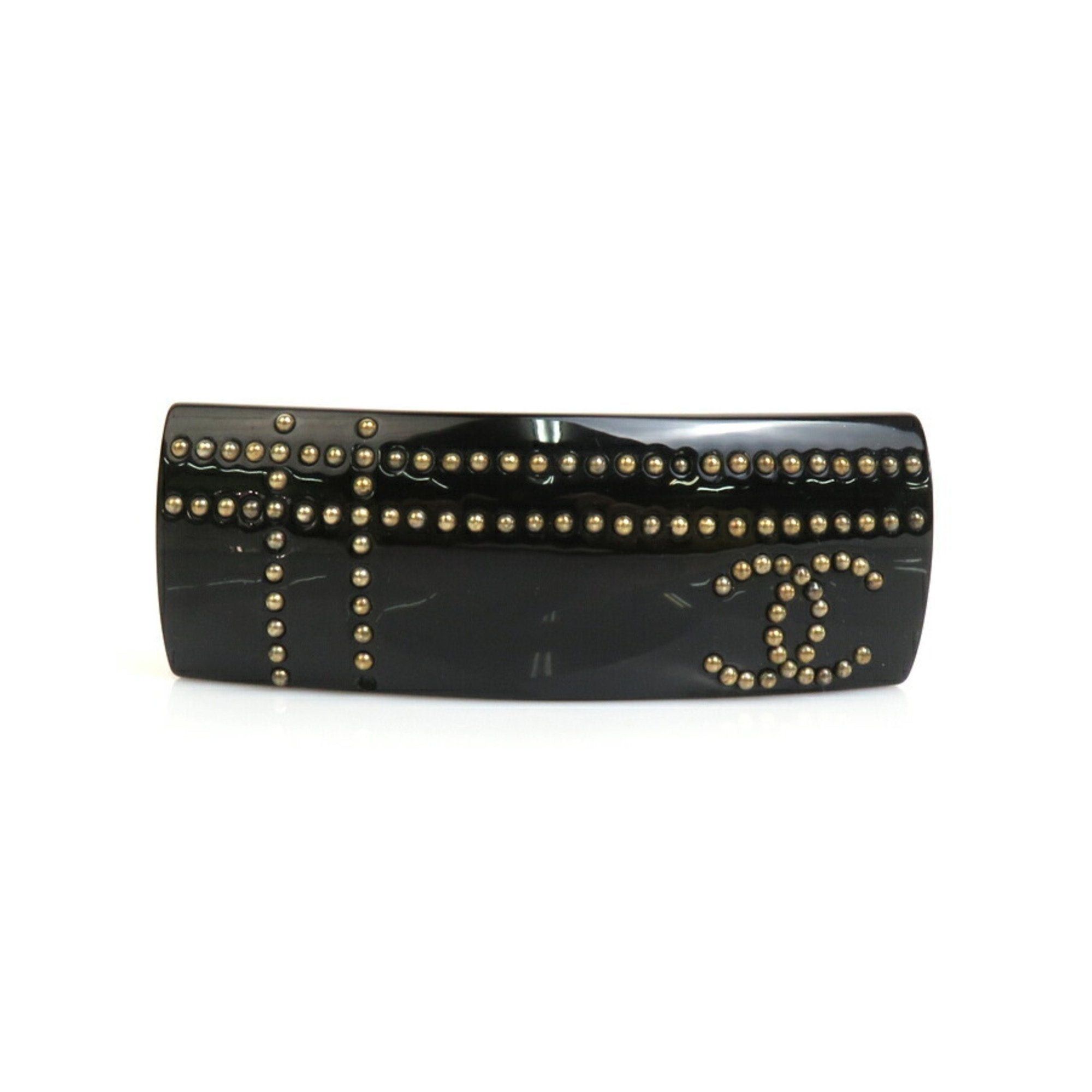 image of Chanel Valletta Here Mark Resin/metal Black/gold Ladies, Women's