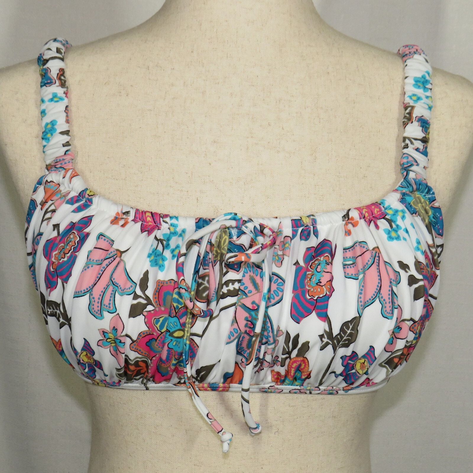 Other SUNDAZED Ledia Floral Shirred Padded Bikini Swim Top 36 B-C Size ONE SIZE - 5 Thumbnail