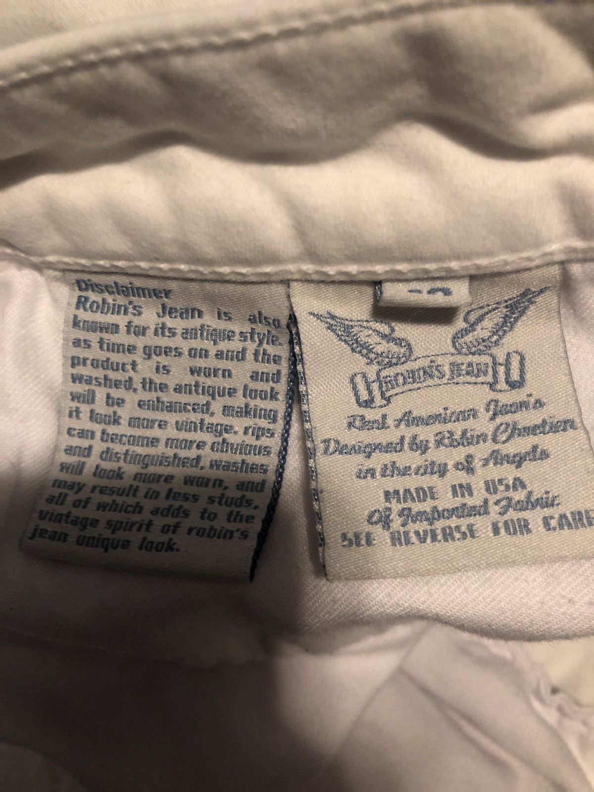 Robins Jeans Robins Jeans with Rhinestones (white) Size US 44 / EU 60 - 5 Thumbnail