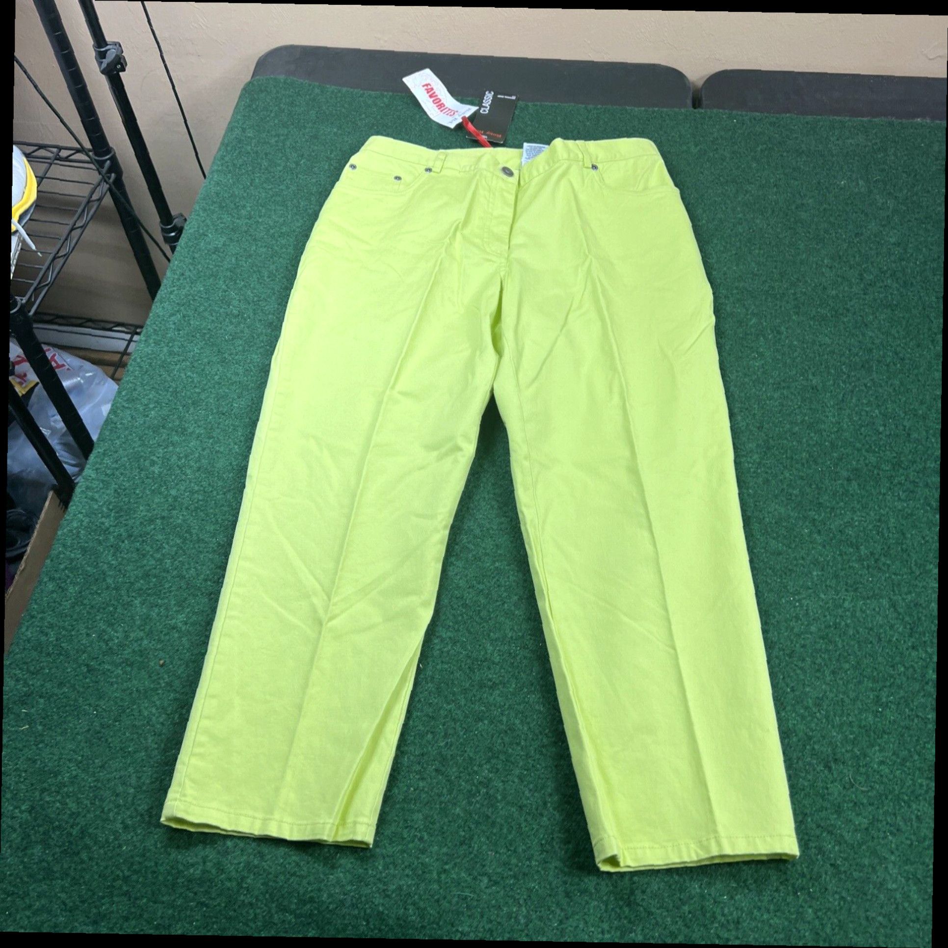 Vintage Ruby Rd Womans Size 8 Capri Pants New W Tags $48 Lime Green 28X24 Inches Size 30" / US 8 / IT 44 - 6 Thumbnail