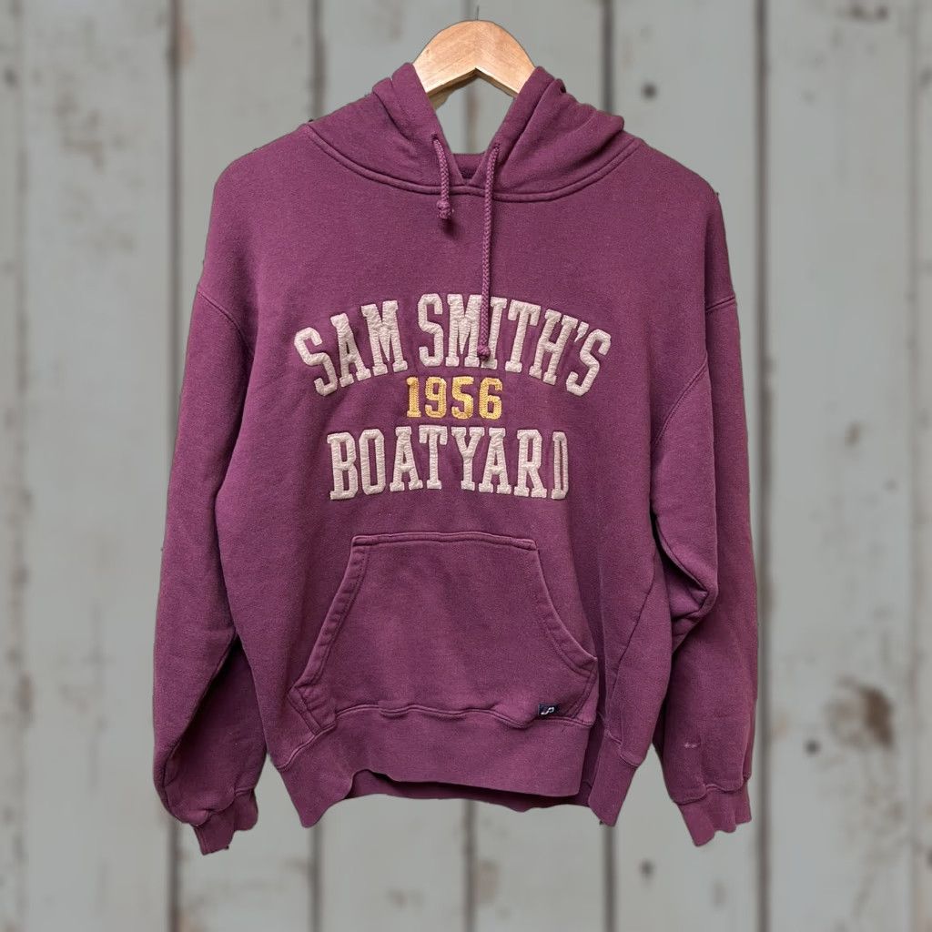 Vintage VINTAGE Sam Smith’s Boatyard NY Cooperstown Pullover Hoodie S Small Maroon Red Unisex Adults Cotton Blend Size US S / EU 44-46 / 1 - 1 Thumbnail