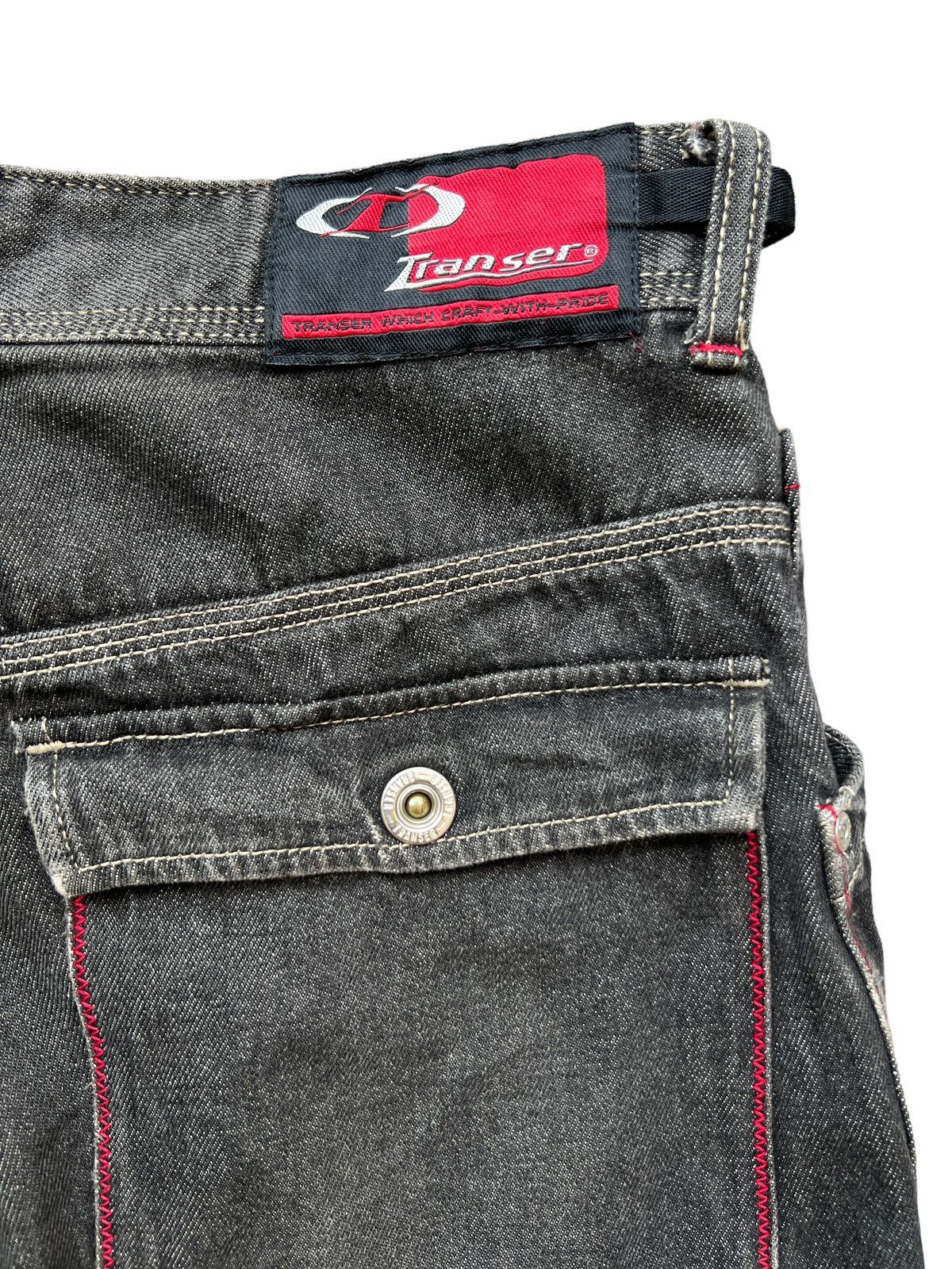 Japanese Brand Transer Jeans Hip Hop Skateboard Multipocket Baggy Jeans 31 Size 31" - 10 Thumbnail