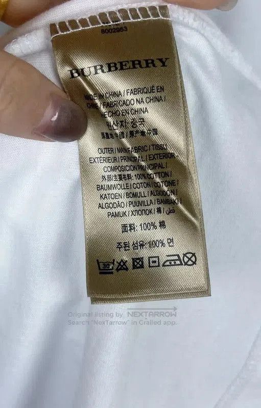 Other Burberry Women's White Cotton Short Sleeve T-Shirt. Size L / US 10 / IT 46 - 5 Thumbnail