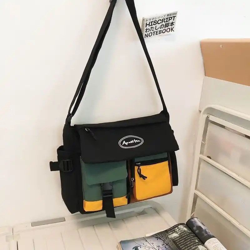 Vintage Waterproof Nylon Messenger Bag Size ONE SIZE - 3 Thumbnail