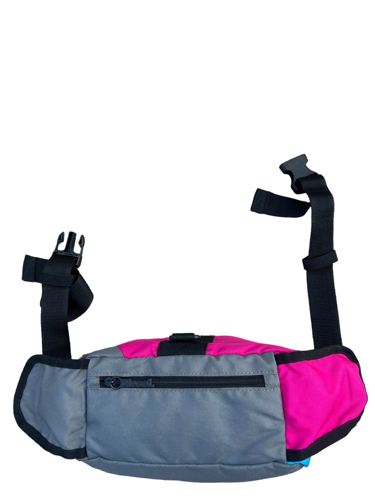 Diesel Vintage Diesel Multi Colour Block Nylon Waist Chest Bag Size ONE SIZE - 12 Thumbnail