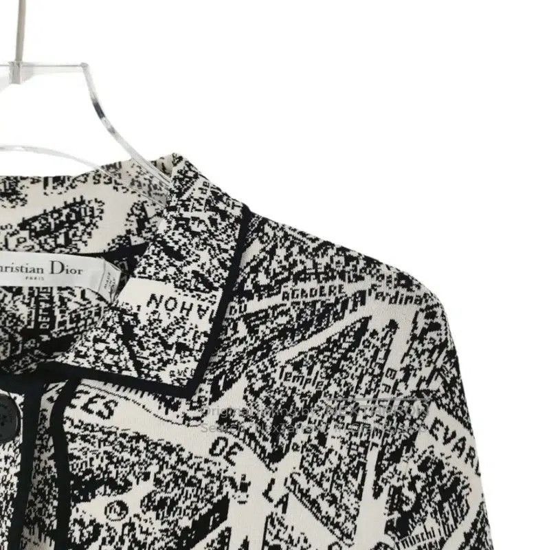 Dior Dior Black Map Print Women's Jacket . Size M / US 6-8 / IT 42-44 - 3 Thumbnail