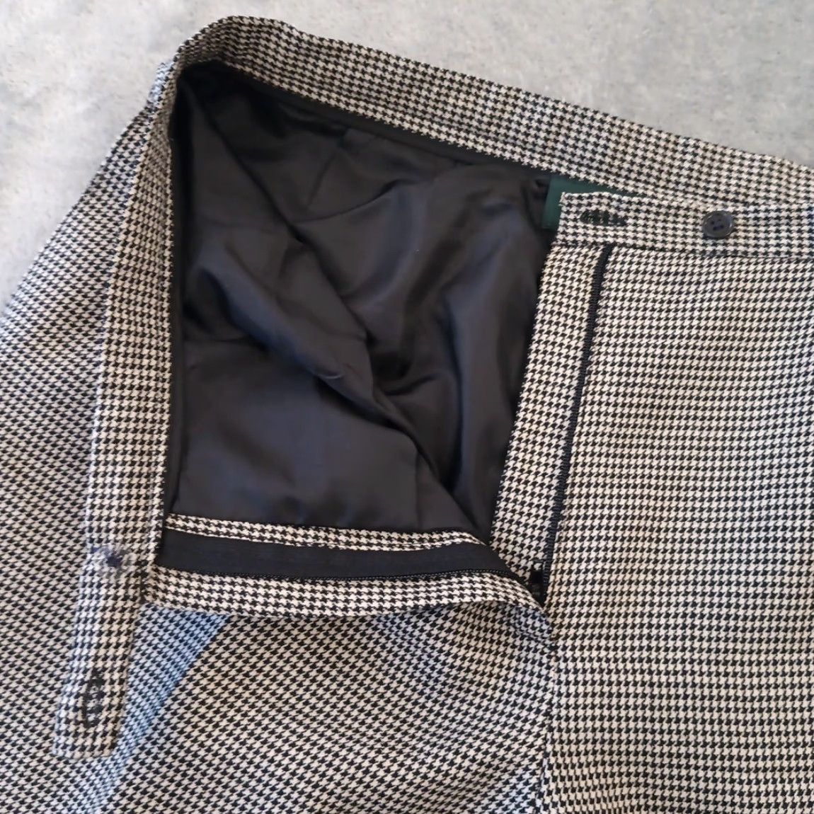 Vintage Harve Benard Dress Pants Womens Size 10 Black Houndstooth Wool Pleated Lined Size 32" / US 10 / IT 46 - 4 Thumbnail