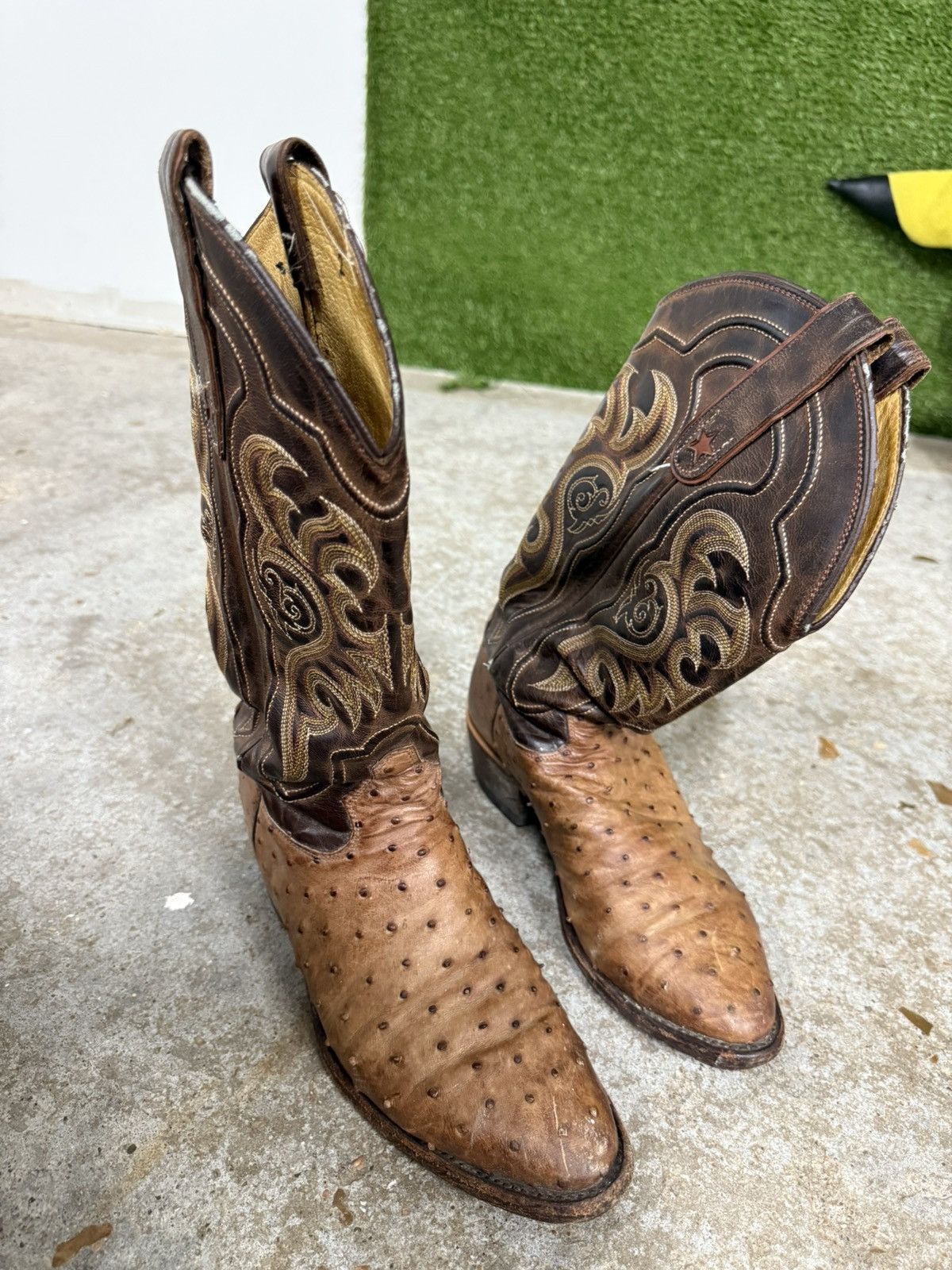 Tony Lama Vintage Exotic Ostrich Tony Lama Leather Cowboy Boots 7.5 Size US 7.5 / EU 40-41 - 2 Thumbnail