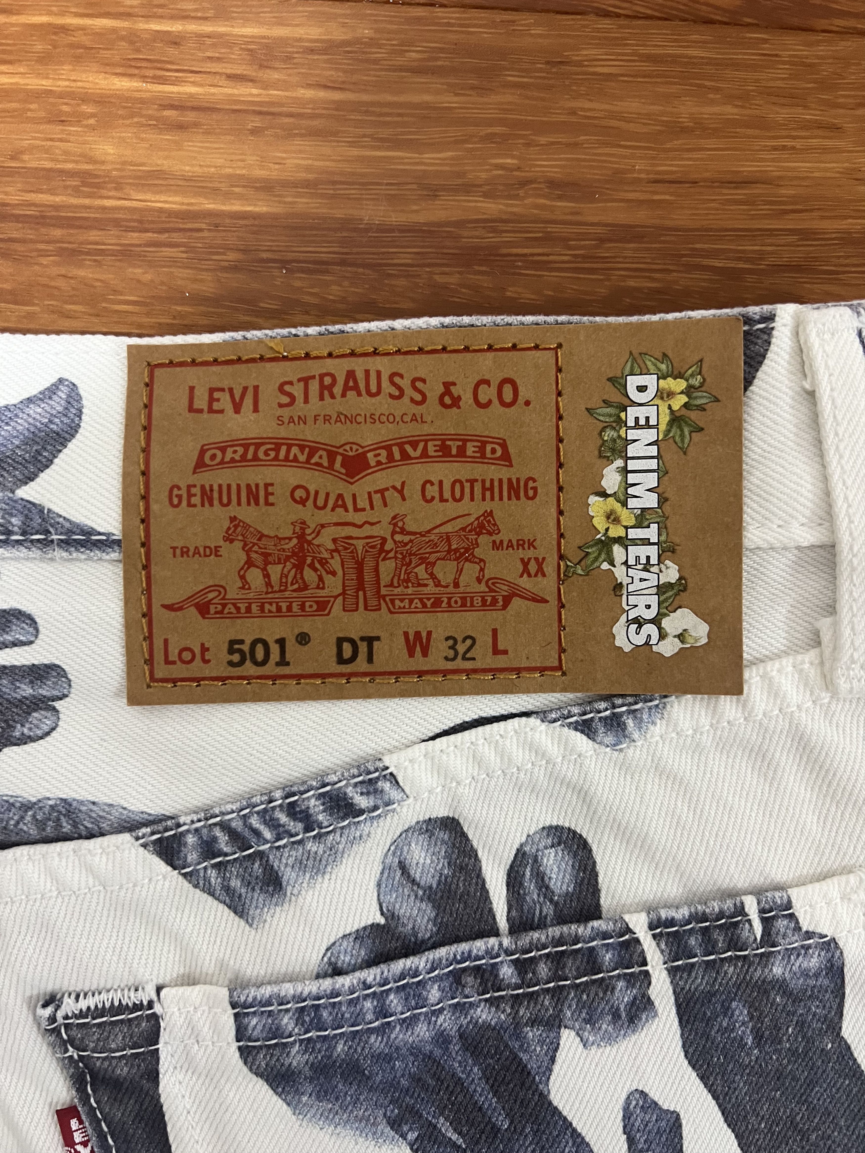 DENIM TEARS × Levi's 💚 Denim Tears x Levi's 501 Indigo Hands Jean NEW Size US 32 / EU 48 - 7 Thumbnail