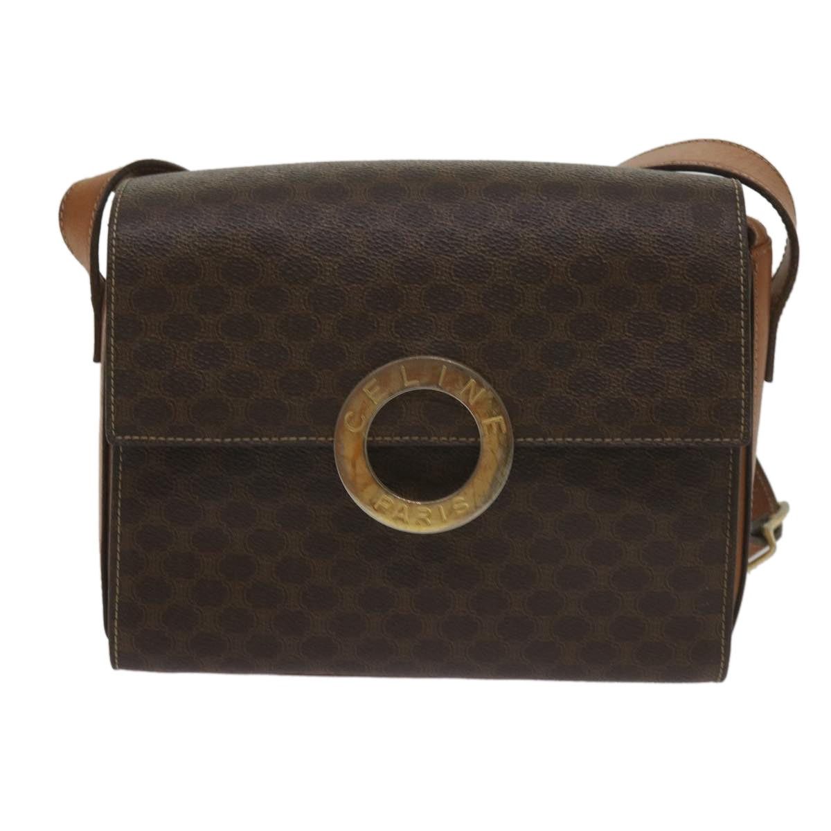 Celine CELINE Macadam Canvas Shoulder Bag Pvc Leather Brown Size ONE SIZE - 2 Thumbnail