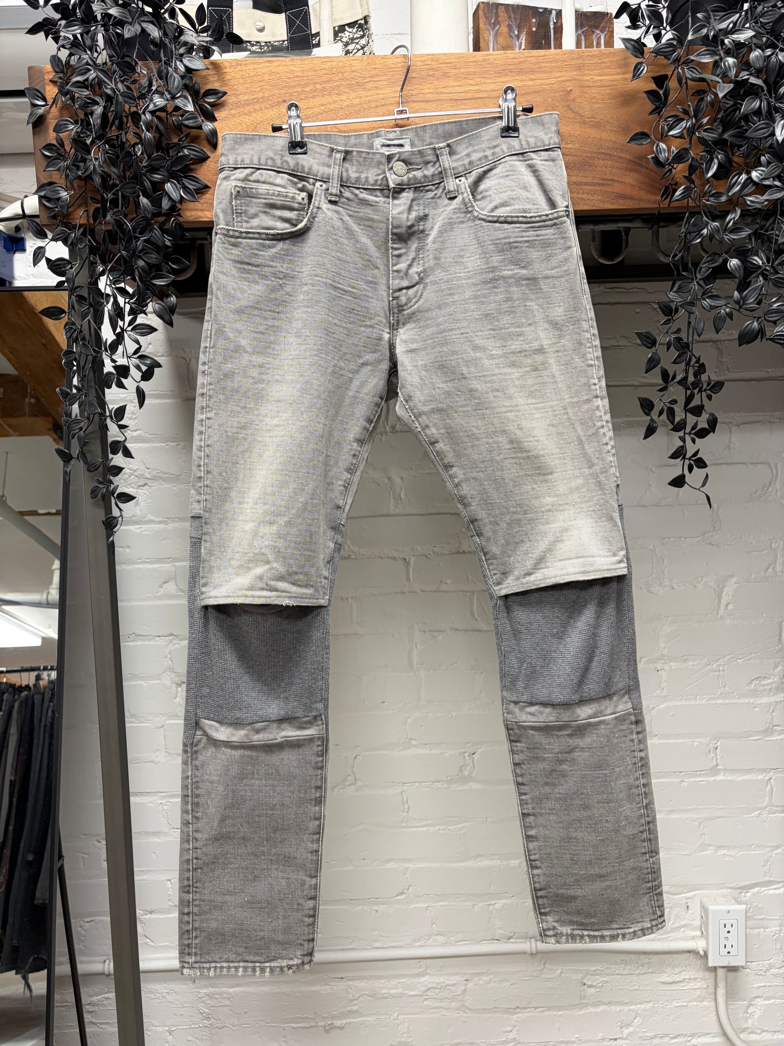 Undercover SS2012 Undercover ‘Thermal Knit’ Grey Hybrid Skinny Jeans Size US 30 / EU 46 - 1 Thumbnail