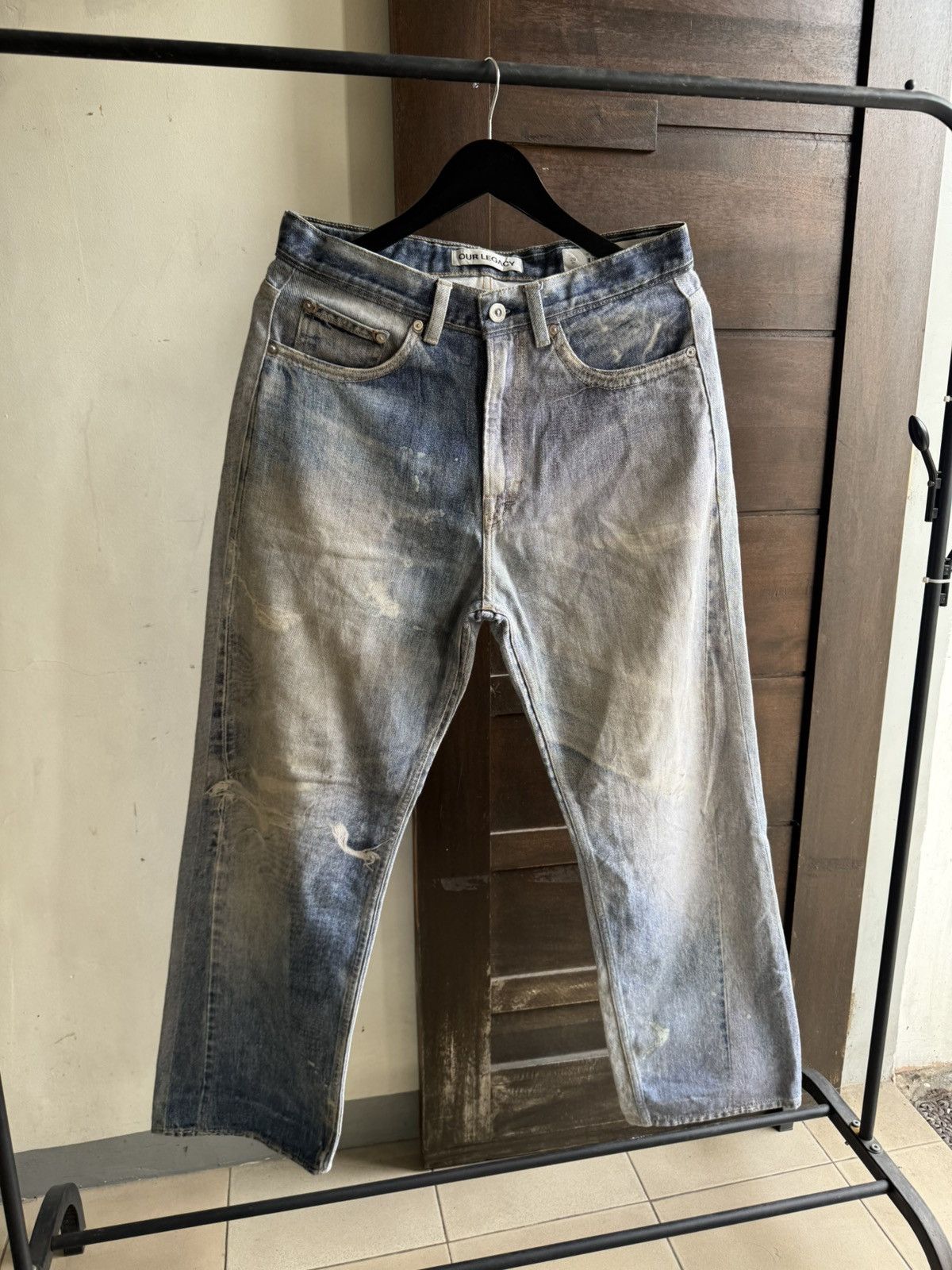 Our Legacy OUR LEGACY THIRD CUT DIGITAL CHALK FLOWER PRINT JEANS