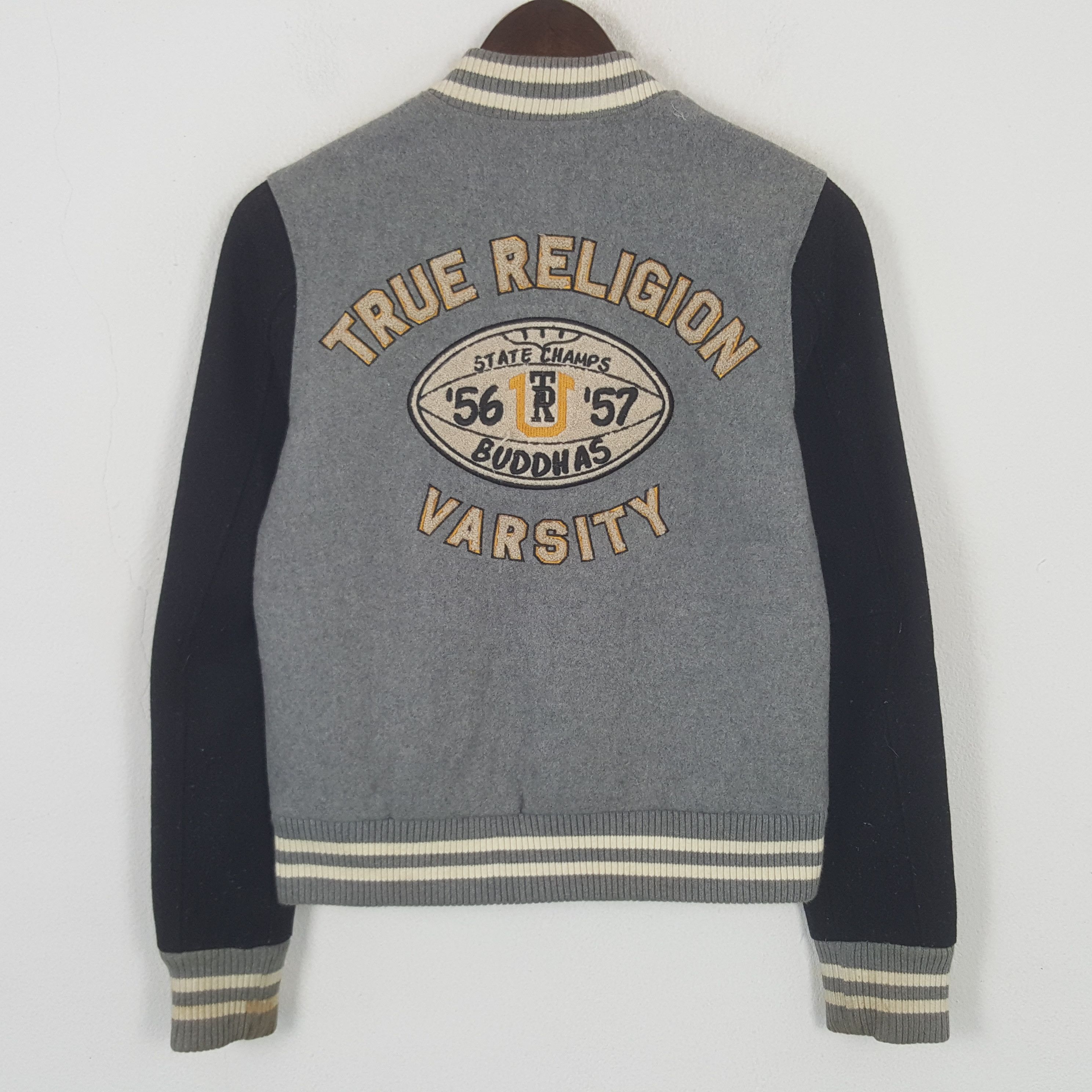 True Religion Vintage True Religion Patch Varsity Jacket Size XS / US 0-2 / IT 36-38 - 1 Thumbnail