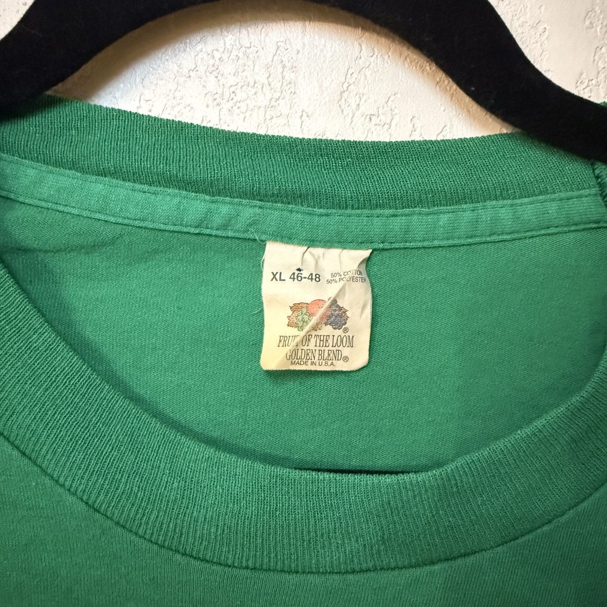 Other Vintage Fruit of the Loom Single Stitch Green Pocket Tee Size US XL / EU 56 / 4 - 2 Thumbnail