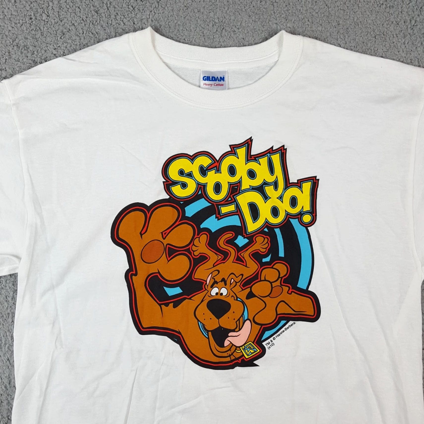 Delta VINTAGE Delta Men T-Shirt Size Large Scooby-Doo Cartoon 90s 00s Retro White Cotton Size US L / EU 52-54 / 3 - 2 Thumbnail
