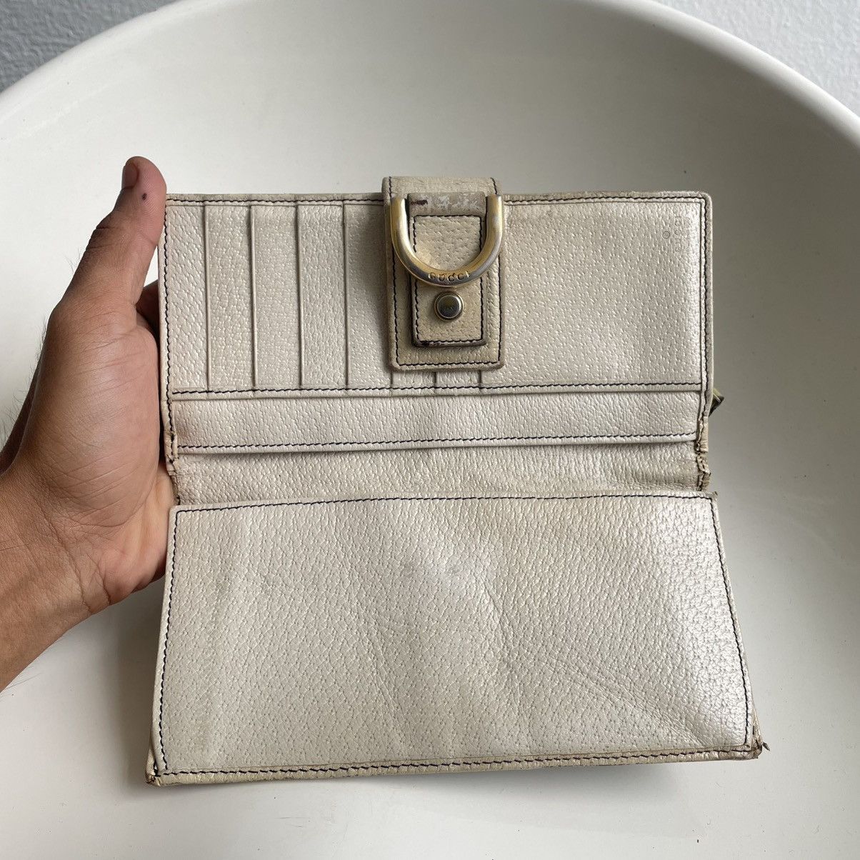 Gucci Vintage Gucci Denim Blue Wallet Size ONE SIZE - 3 Thumbnail