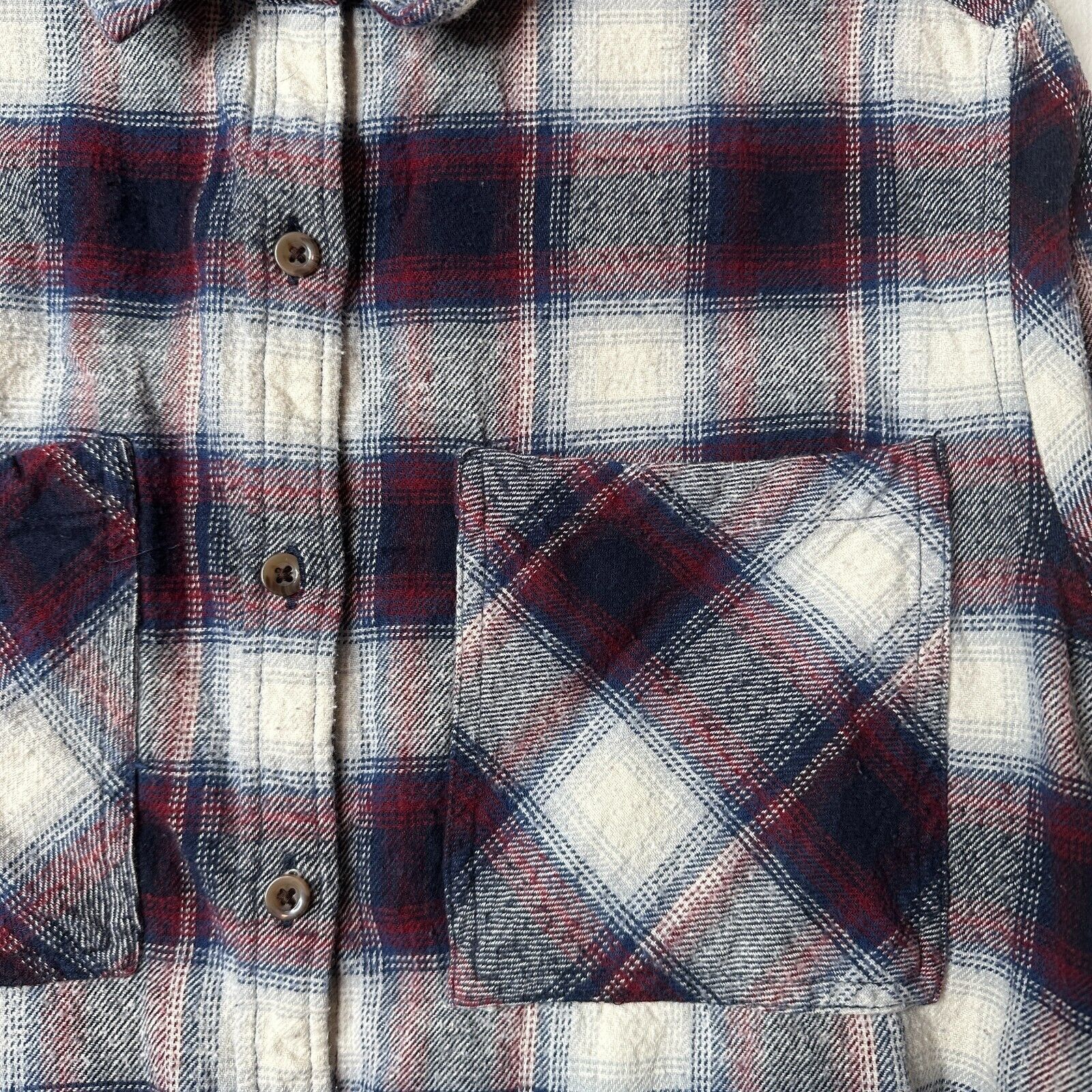 Forever 21 Black Red Blue White Plaid Cropped Flannel Button Shirt M Size M / US 6-8 / IT 42-44 - 4 Thumbnail