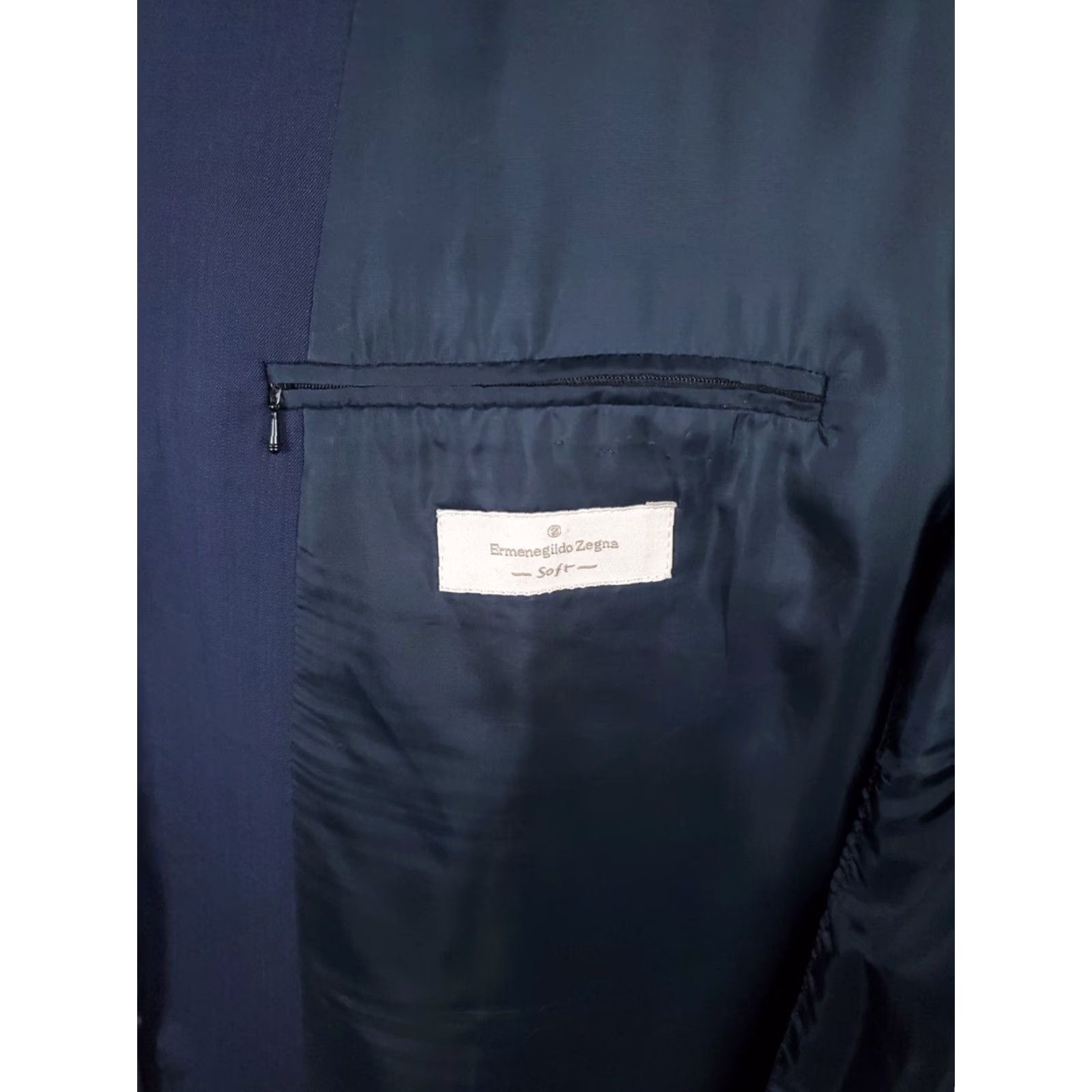 Ermenegildo Zegna Ermenegildo Zegna Blazer Mens 46R Wool Elastane Blue 3 Button Blazer Denim? Size 46R - 6 Thumbnail