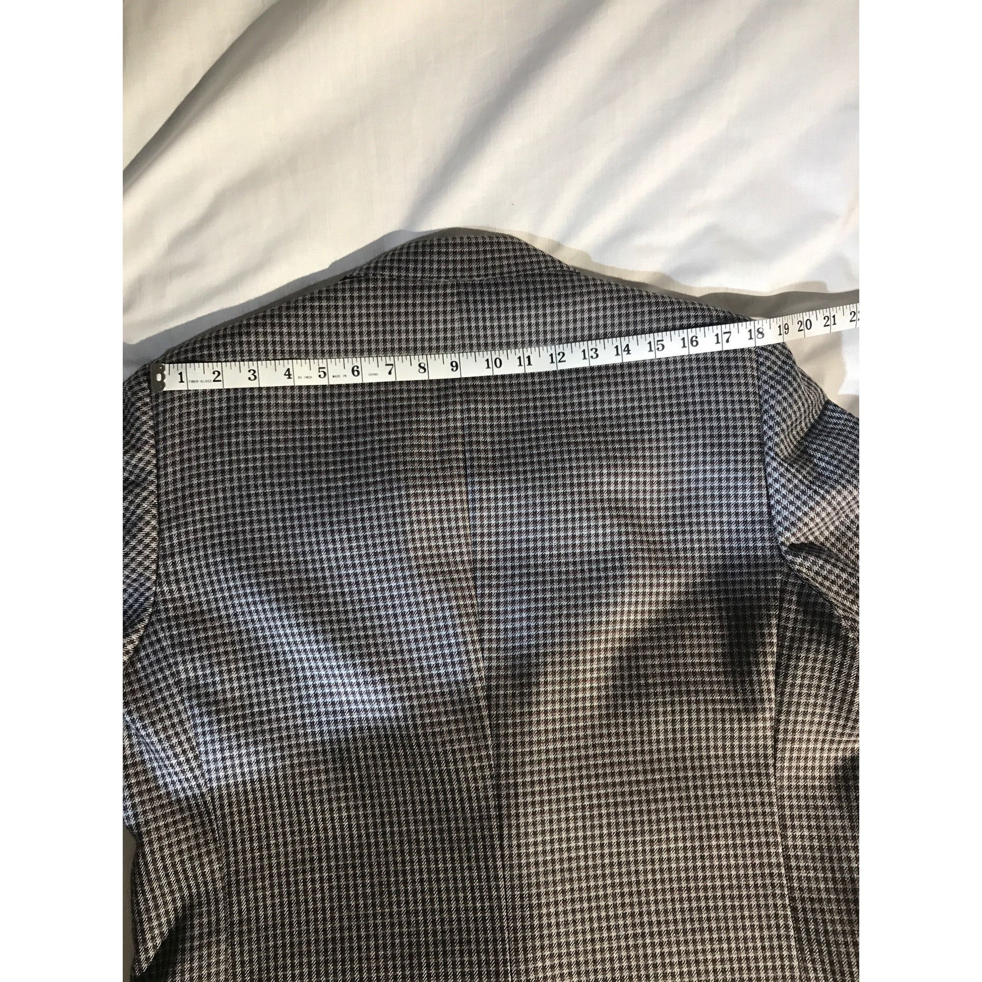 Lanvin Lanvin Paris-New York Men' s Gray/Wine Tweed Wool Blazer Size 42R - 6 Thumbnail