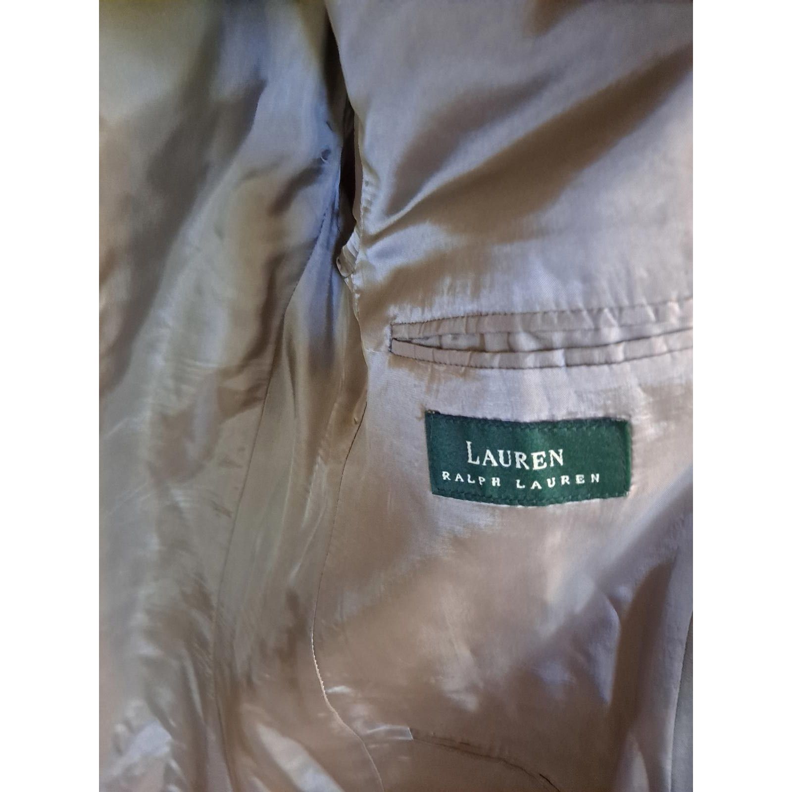 Lauren Ralph Lauren Lauren Ralph Lauren Tan 2 Button Blazer Wool/Cashmere Size 4 Size 40R - 4 Thumbnail
