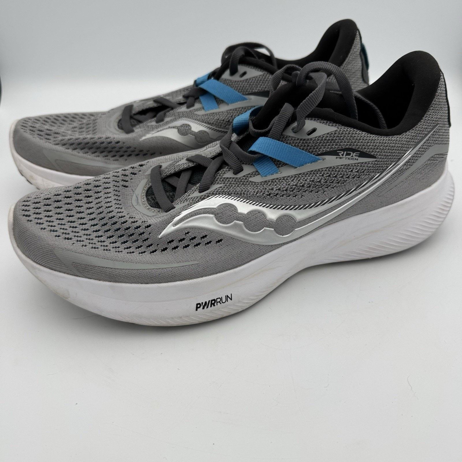 Saucony Saucony Ride 15 Shoes Mens 9 Alloy Topaz Road Running Size US 9 / EU 42 - 4 Thumbnail