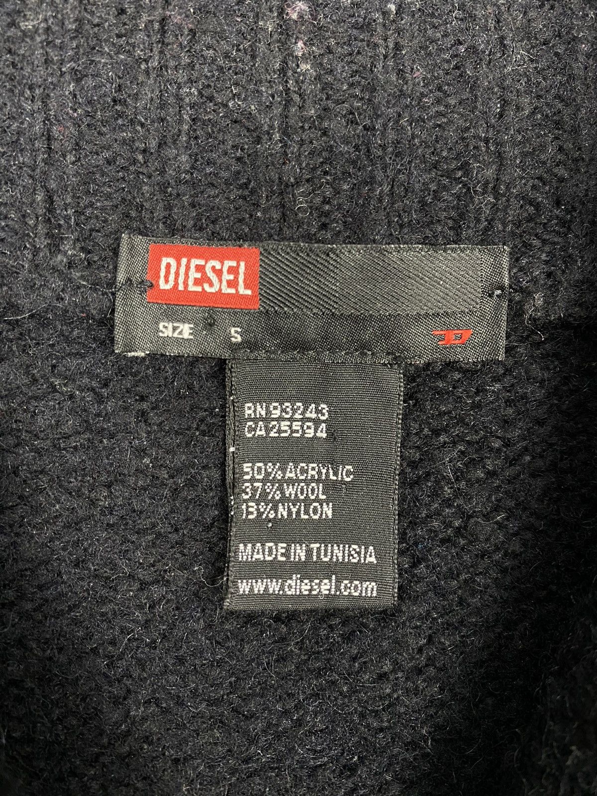 Diesel Vintage Diesel Wool Full Zip Sweater Sweatshirt Size US S / EU 44-46 / 1 - 8 Thumbnail