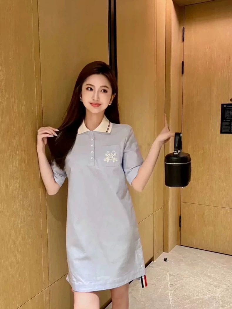 Thom Browne Thom Browne Little crab embroidery haze blue shirt skirt 25 Size S / US 4 / IT 40 - 9 Thumbnail