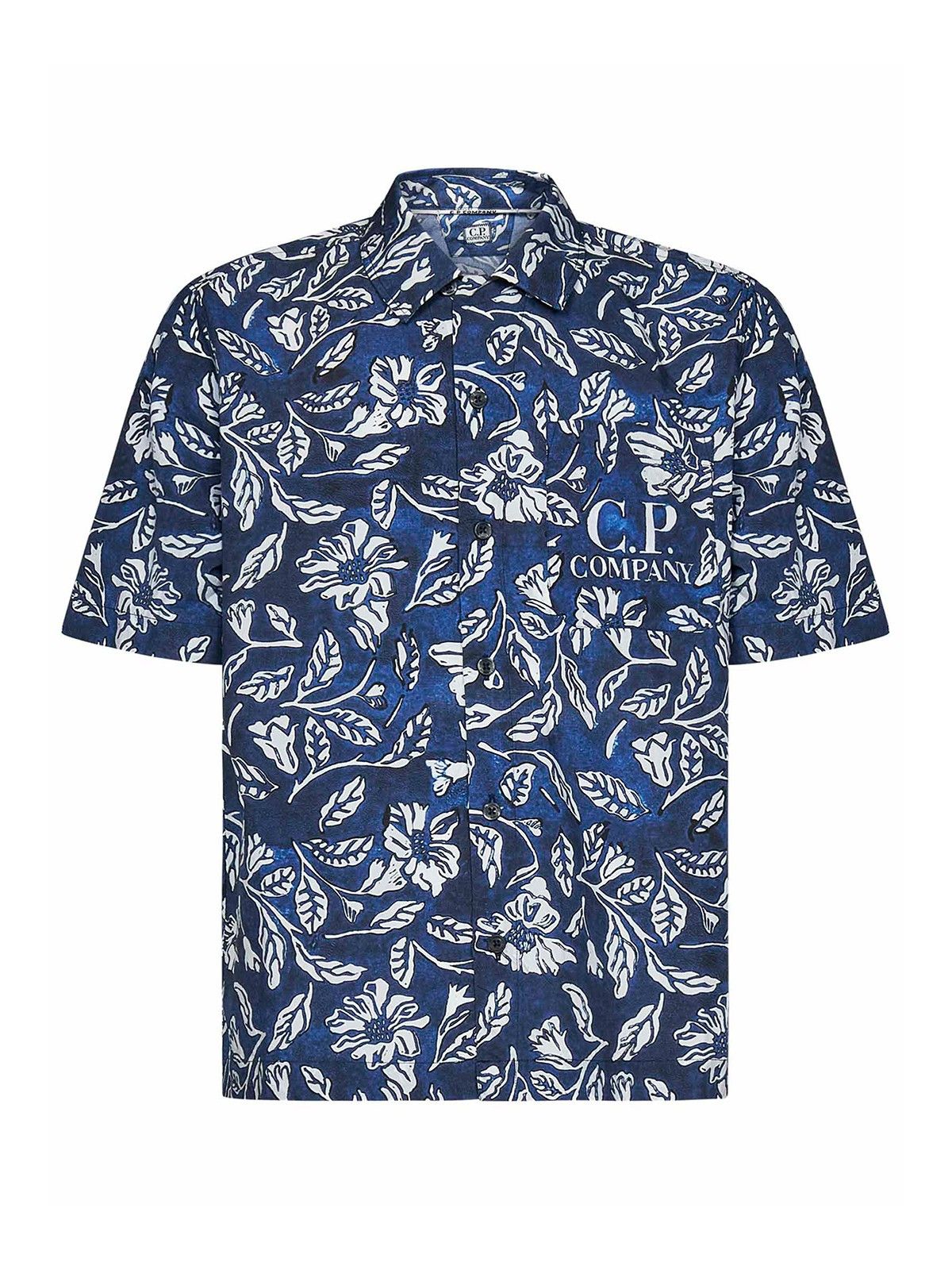 o1y1224 Patterned Shirt in Blue/White