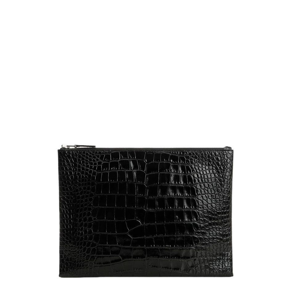 Tom Ford TOM FORD Black Embossed Leather Clutch Bag New & Authentic Size ONE SIZE - 2 Thumbnail