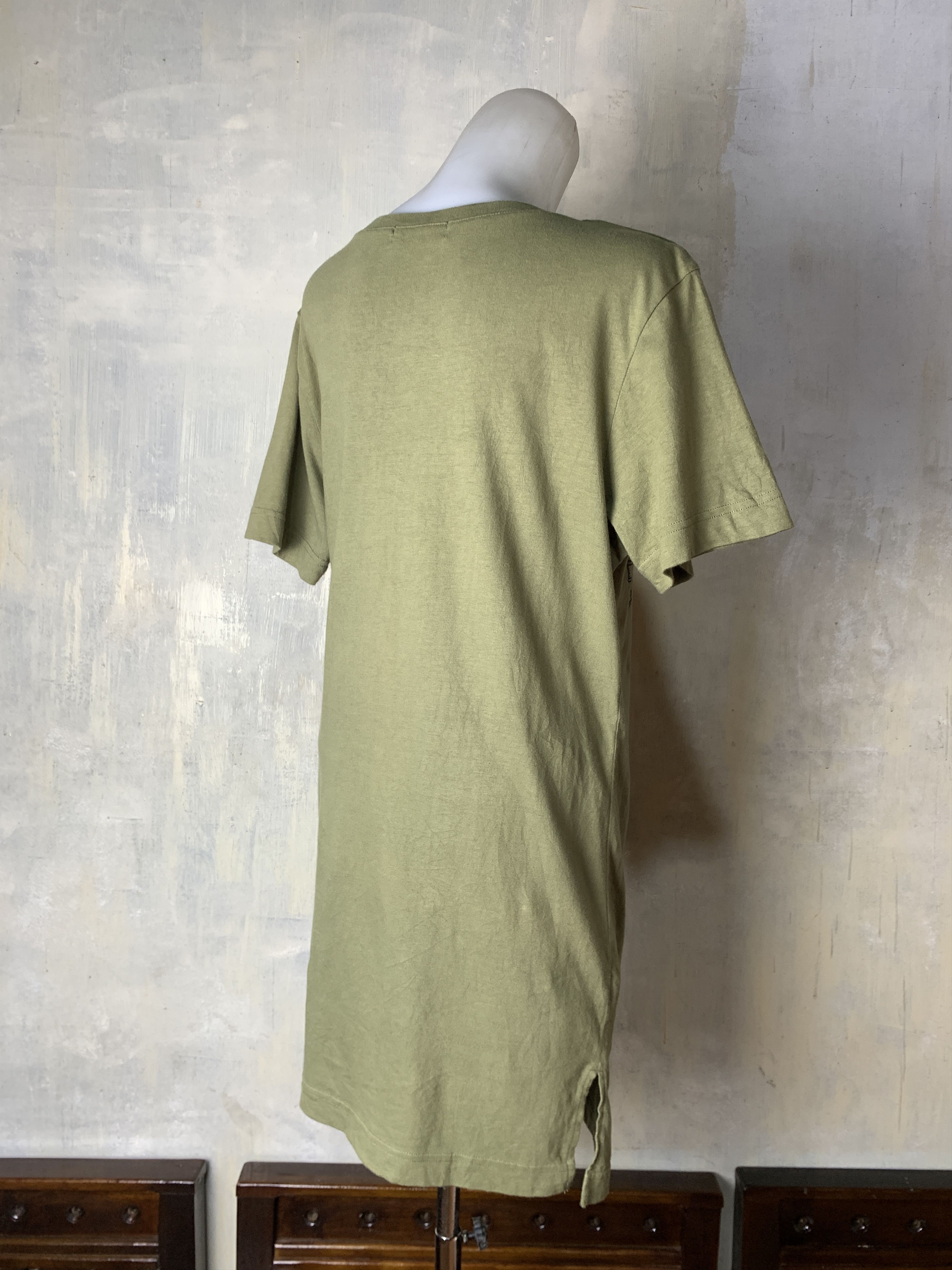 Japanese Brand SMILE LAND Olive Green Crodd Crown Dressy Tee (L) Size L / US 10 / IT 46 - 3 Thumbnail