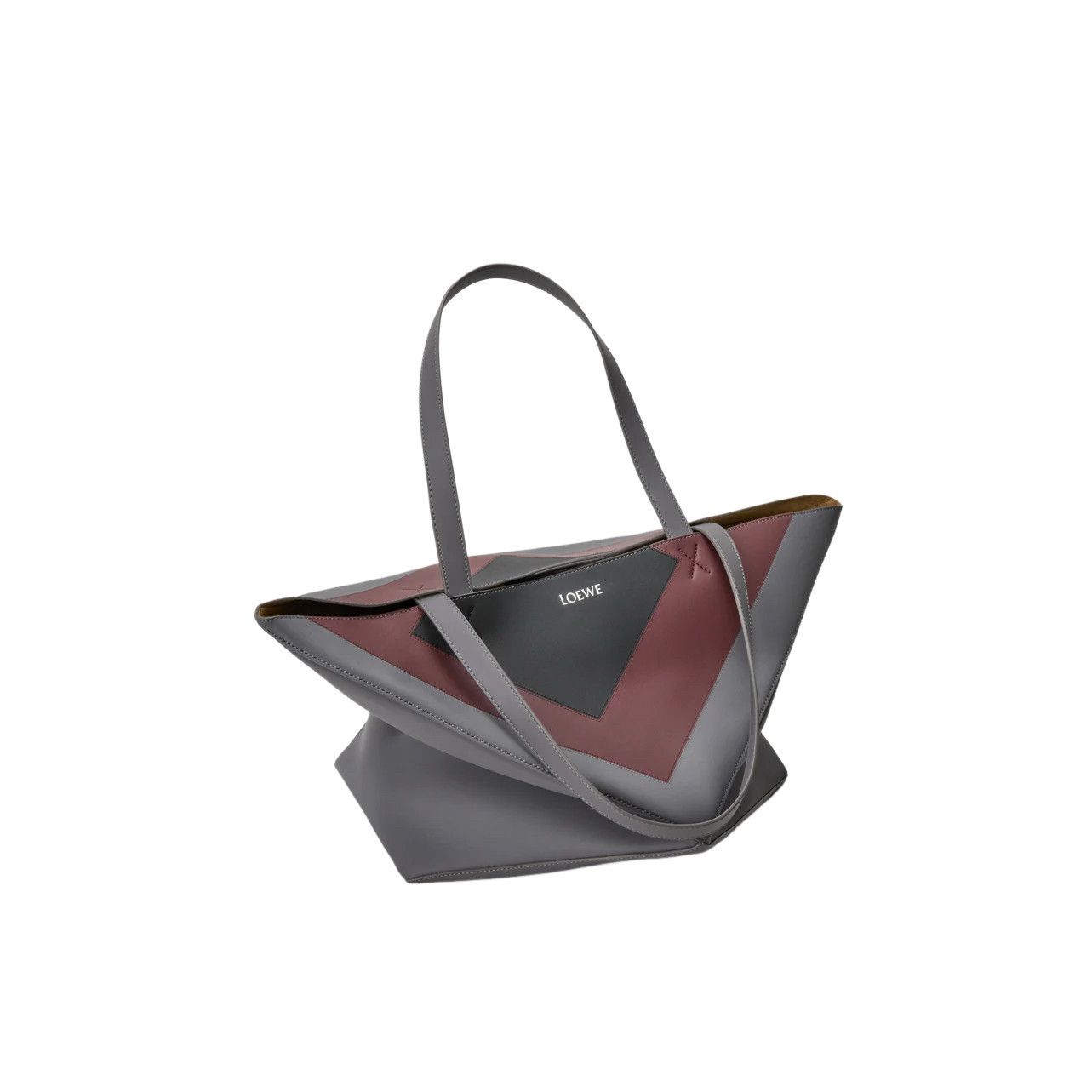 LOEWE Puzzle XL $3150 Ardesia/Deep Ruby Tote Bag New & Authe
