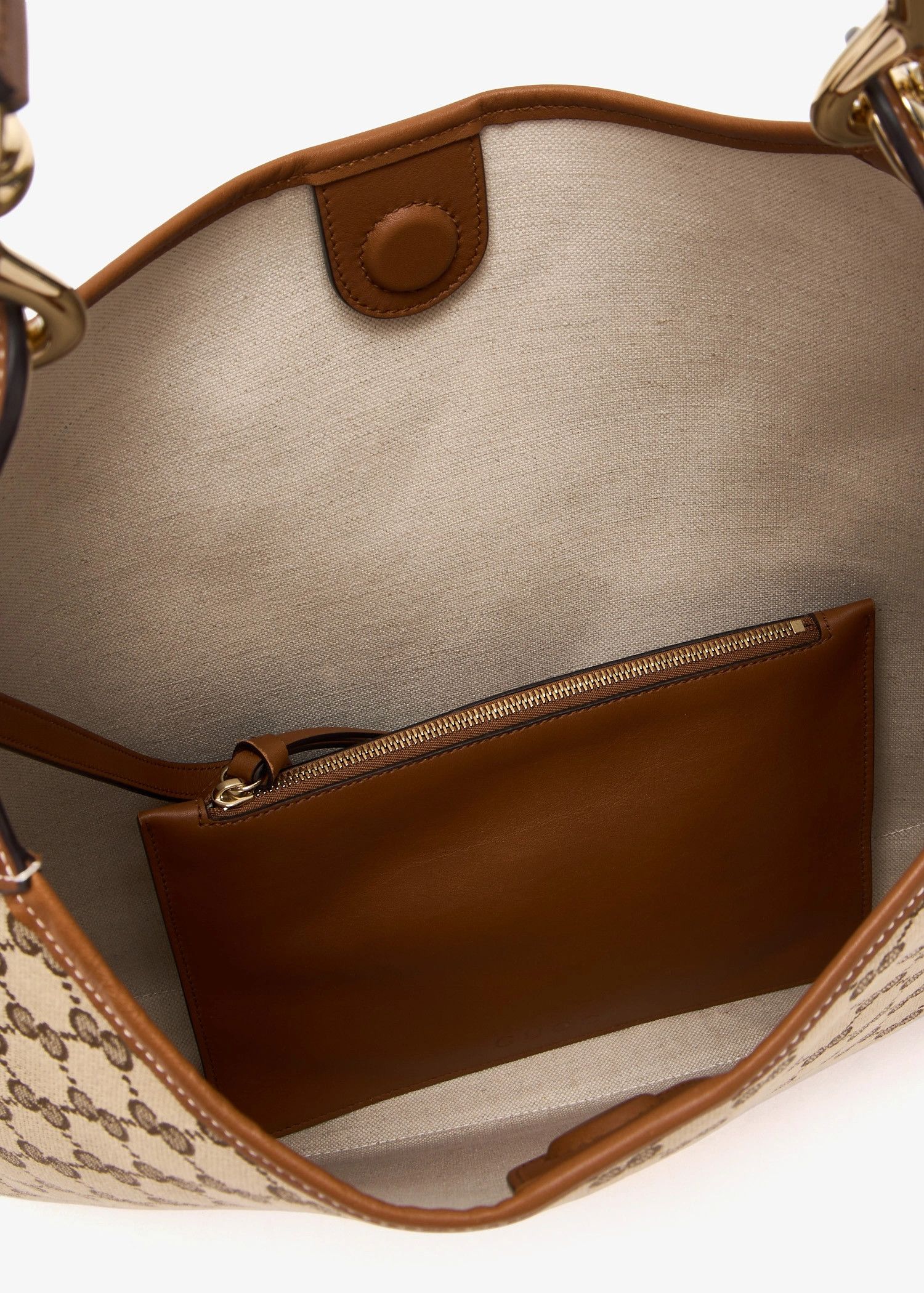 Gucci o1la5ras0526 Size: OS / B Large Shoulder Bag in Beige/Brown Size ONE SIZE - 4 Thumbnail