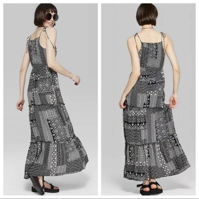 Target Basics Wild Fable | Smocked Maxi Tribal Boho Dress | Small Size S / US 4 / IT 40 - 8 Thumbnail