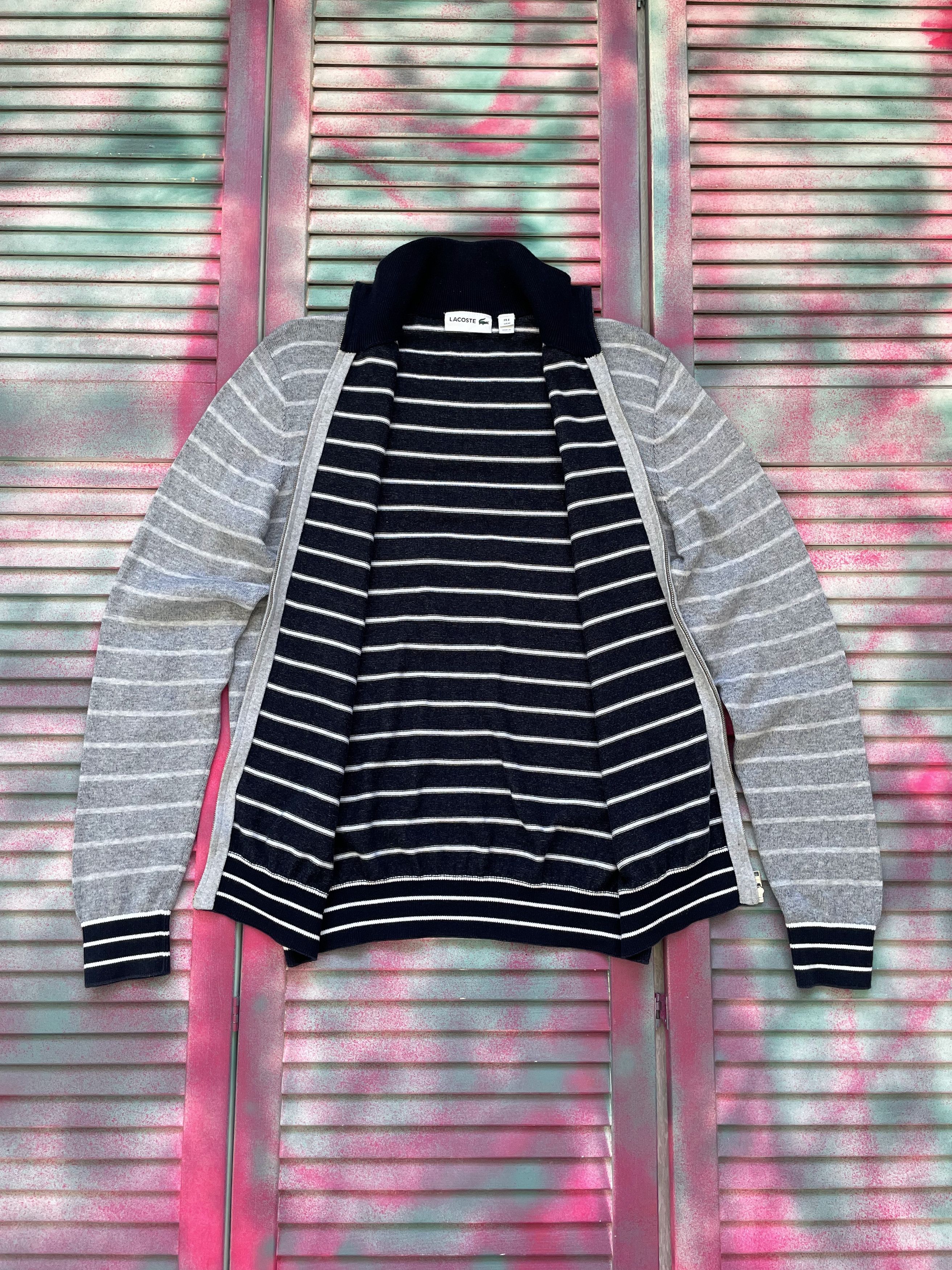 Lacoste Lacoste Zip Up Track Top Stripes Size US S / EU 44-46 / 1 - 3 Thumbnail