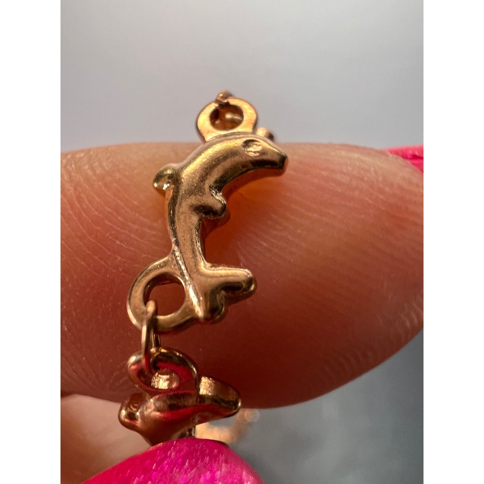 Other Rose gold over stainless steel dolphins 20 inch necklace Size ONE SIZE - 6 Thumbnail