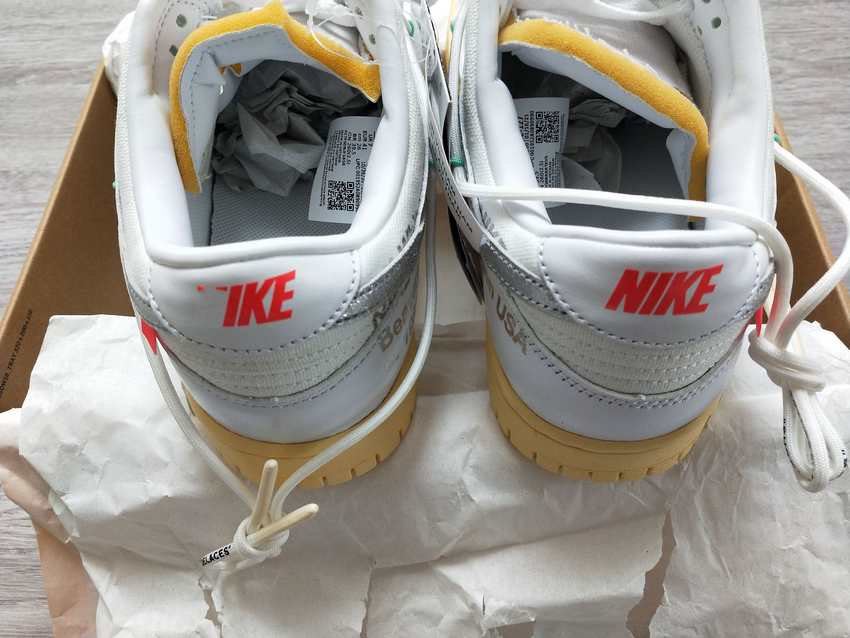 Nike × Off-White Nike Off-White Dunk Low Lot 1/50 Size US 8 / EU 41 - 6 Thumbnail