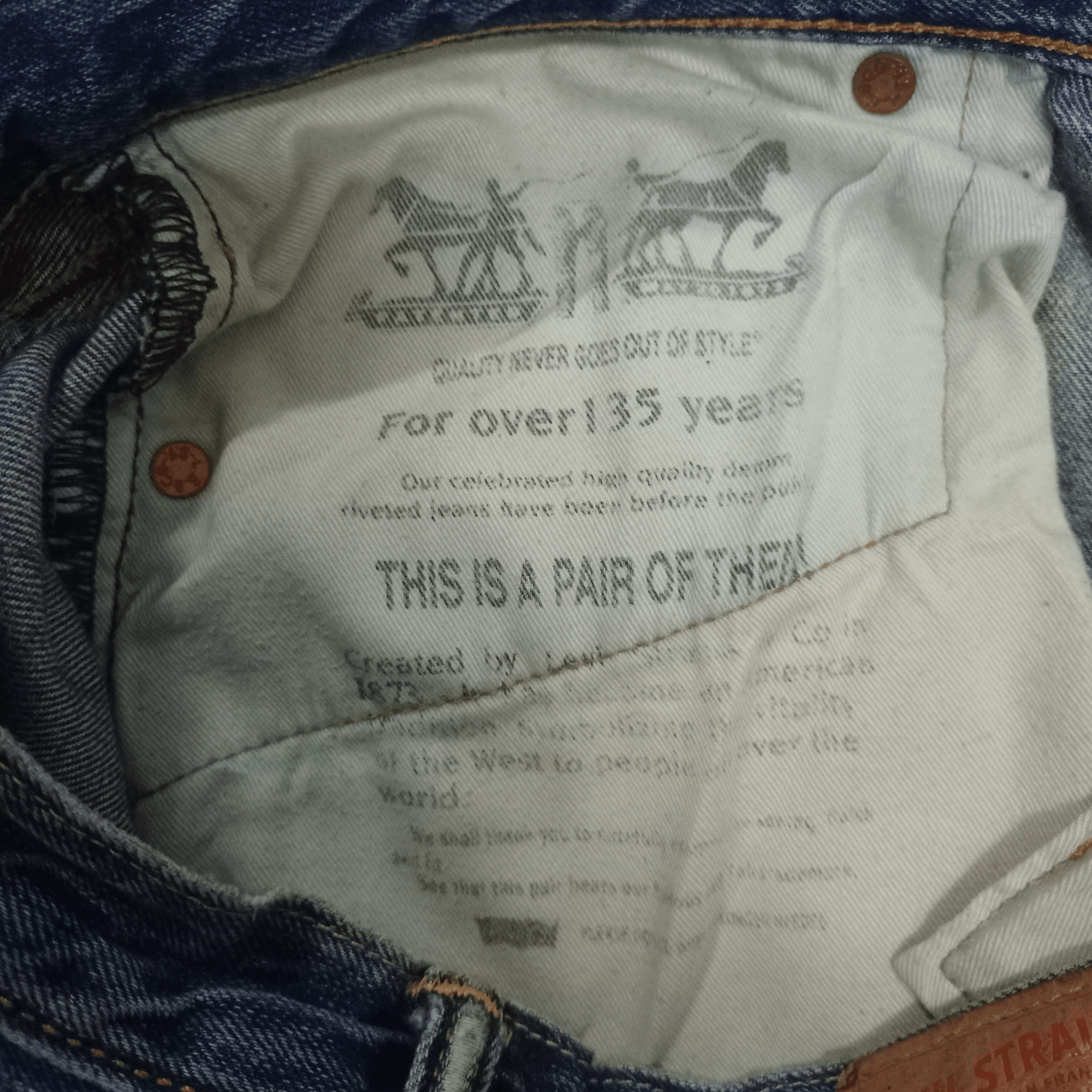Levi's × Levi's Vintage Clothing Vintage LEVIS 503 Blue Wash Distressed Loose Jeans 31x30 Size US 31 - 10 Thumbnail