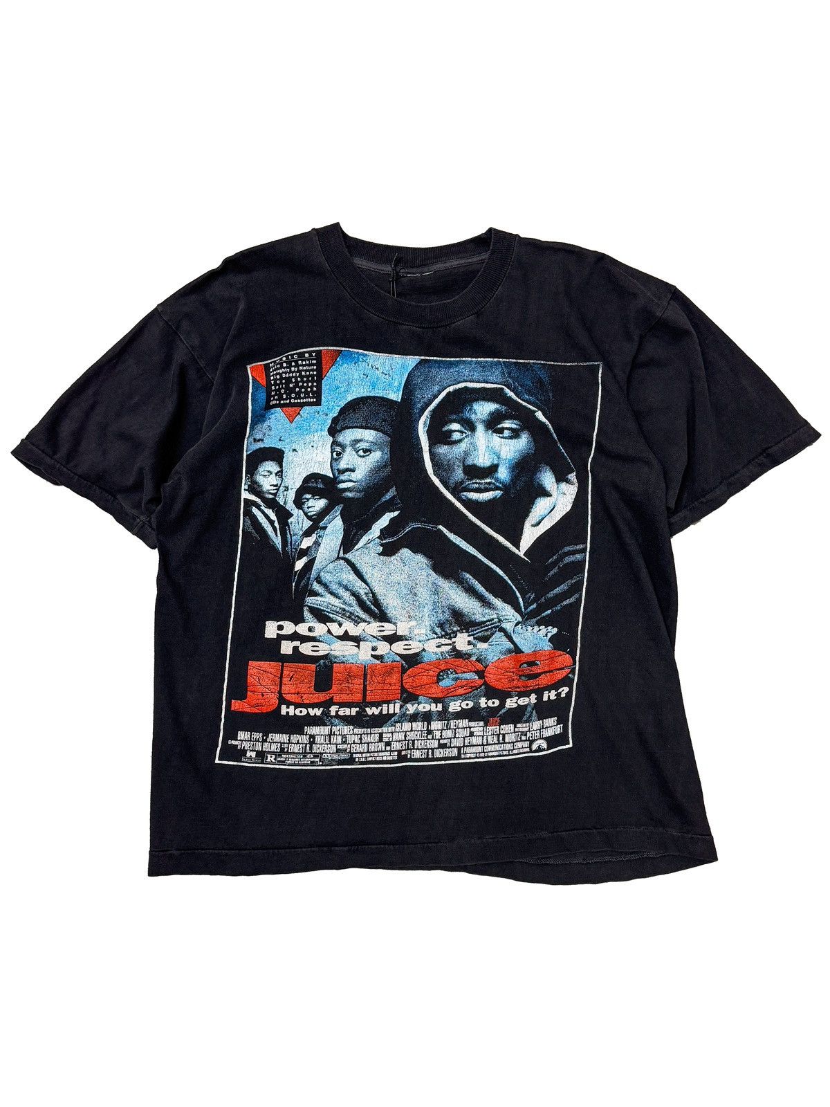 Designer × Rap Tees × Vintage 90s Tupac Juice Movie Promo T-Shirt Size US XL / EU 56 / 4 - 2 Thumbnail