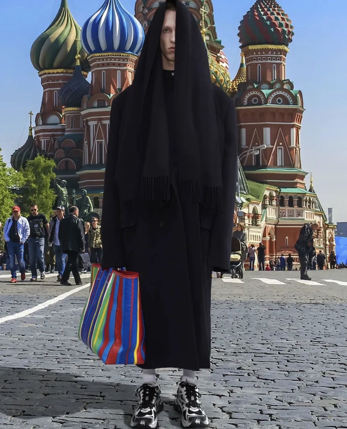 Balenciaga Wool Coat with Scarf Size US M / EU 48-50 / 2 - 6 Thumbnail