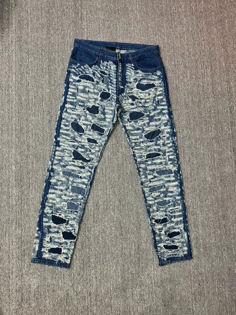 Givenchy Givenchy SizeXL Ripped Slim Fit Denim Jeans for Men - Mid B Size US 29 - 1 Thumbnail
