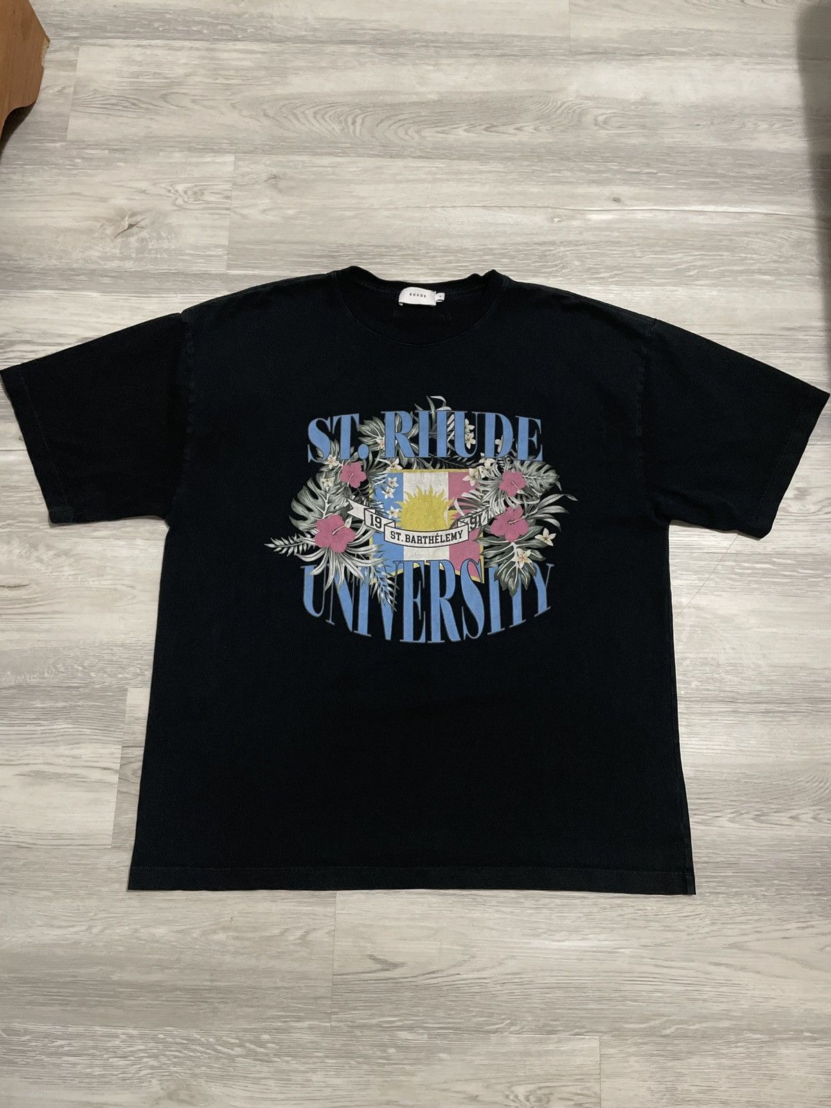 image of St. Rhude University Tee in Black, Men's (Size XL)